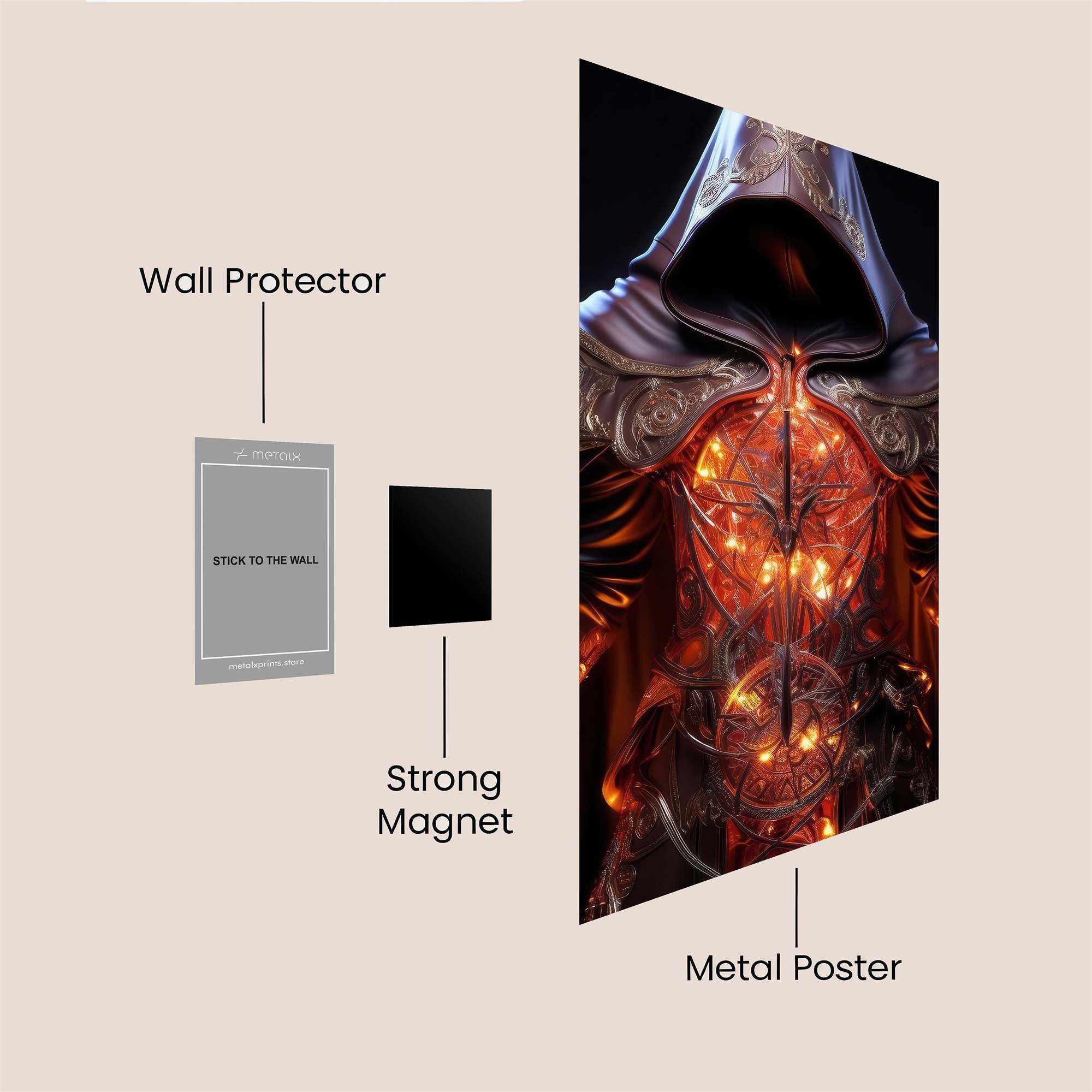 Sorcerer Ablaze Safe Wall Magnetic / M