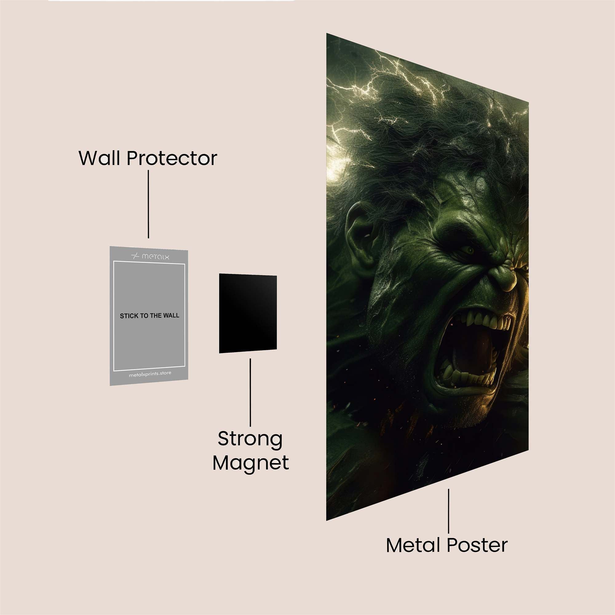 Hulk Thunderous Safe Wall Magnetic / M