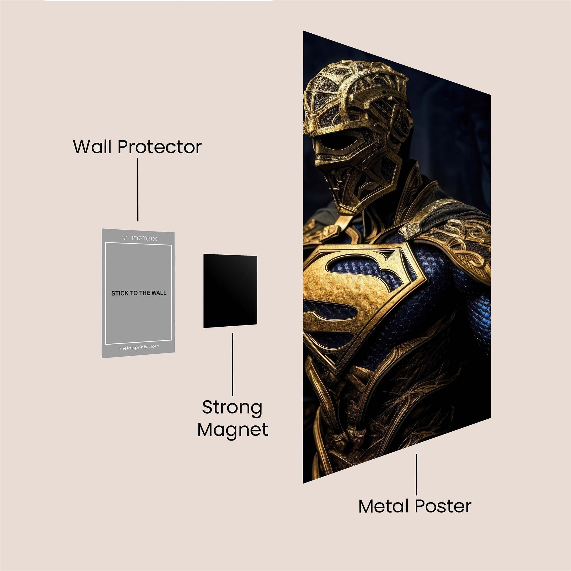 Superman Regal Safe Wall Magnetic / M