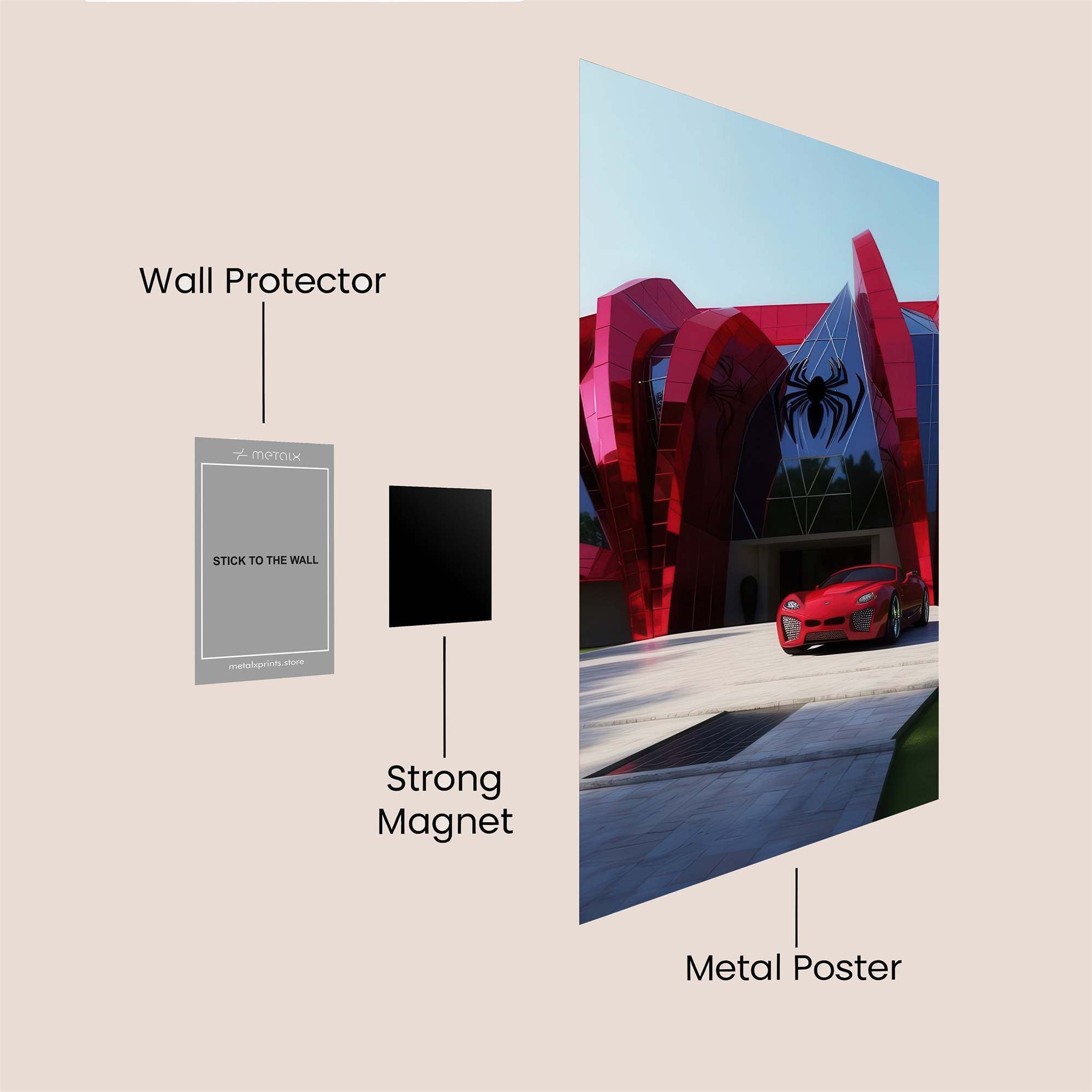 Spider Mansion Safe Wall Magnetic / M