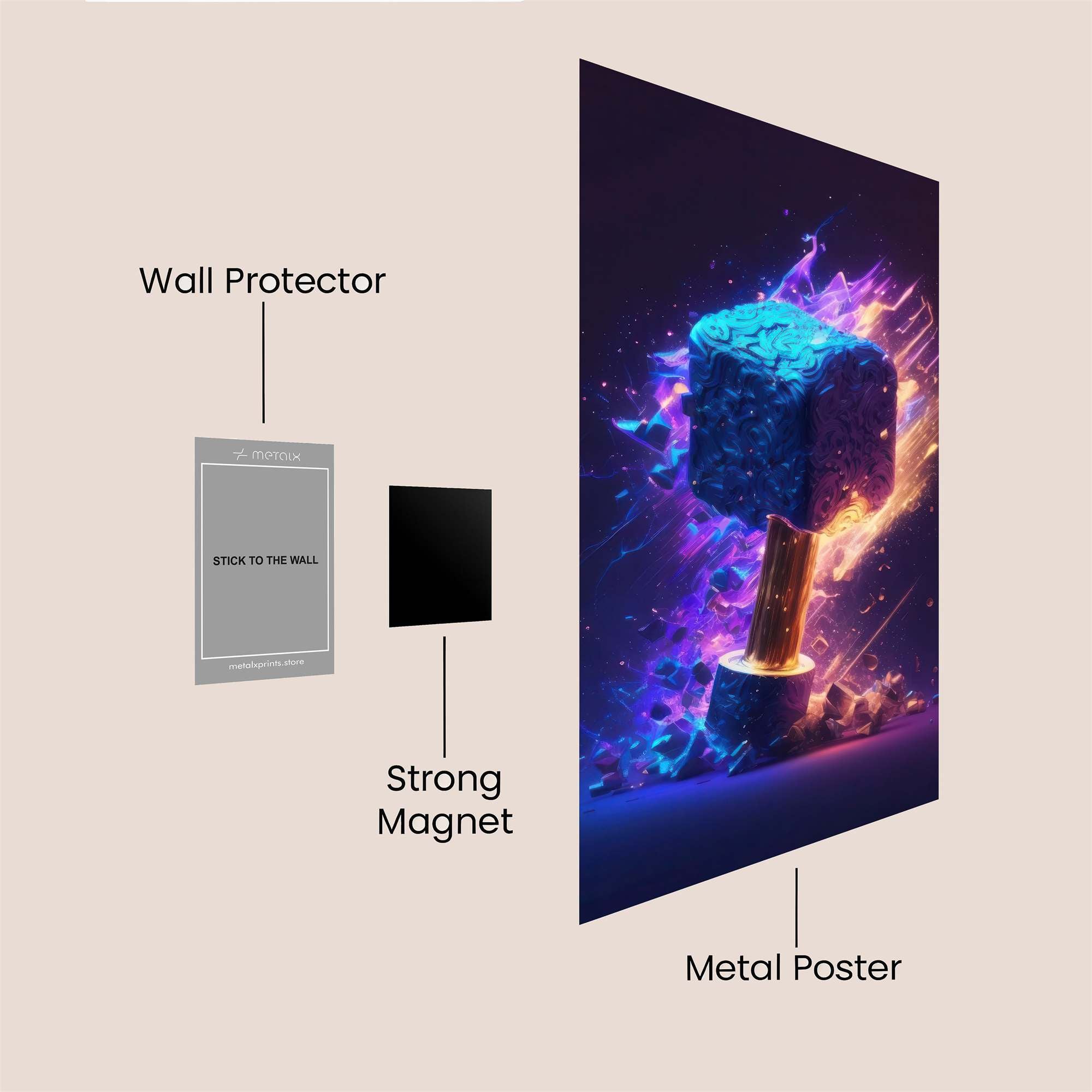 Cube Blaze Safe Wall Magnetic / M