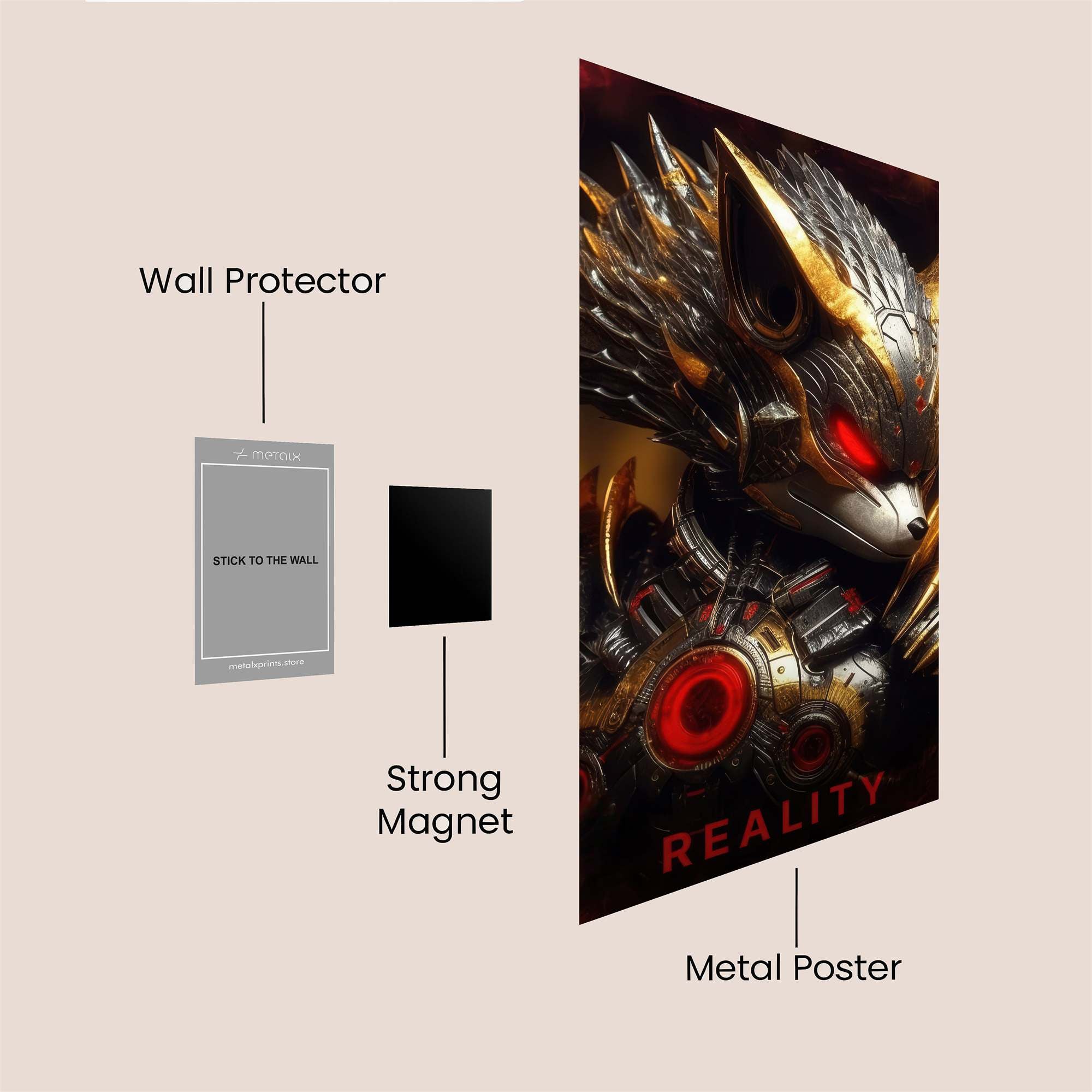 Flame Tiger Safe Wall Magnetic / M