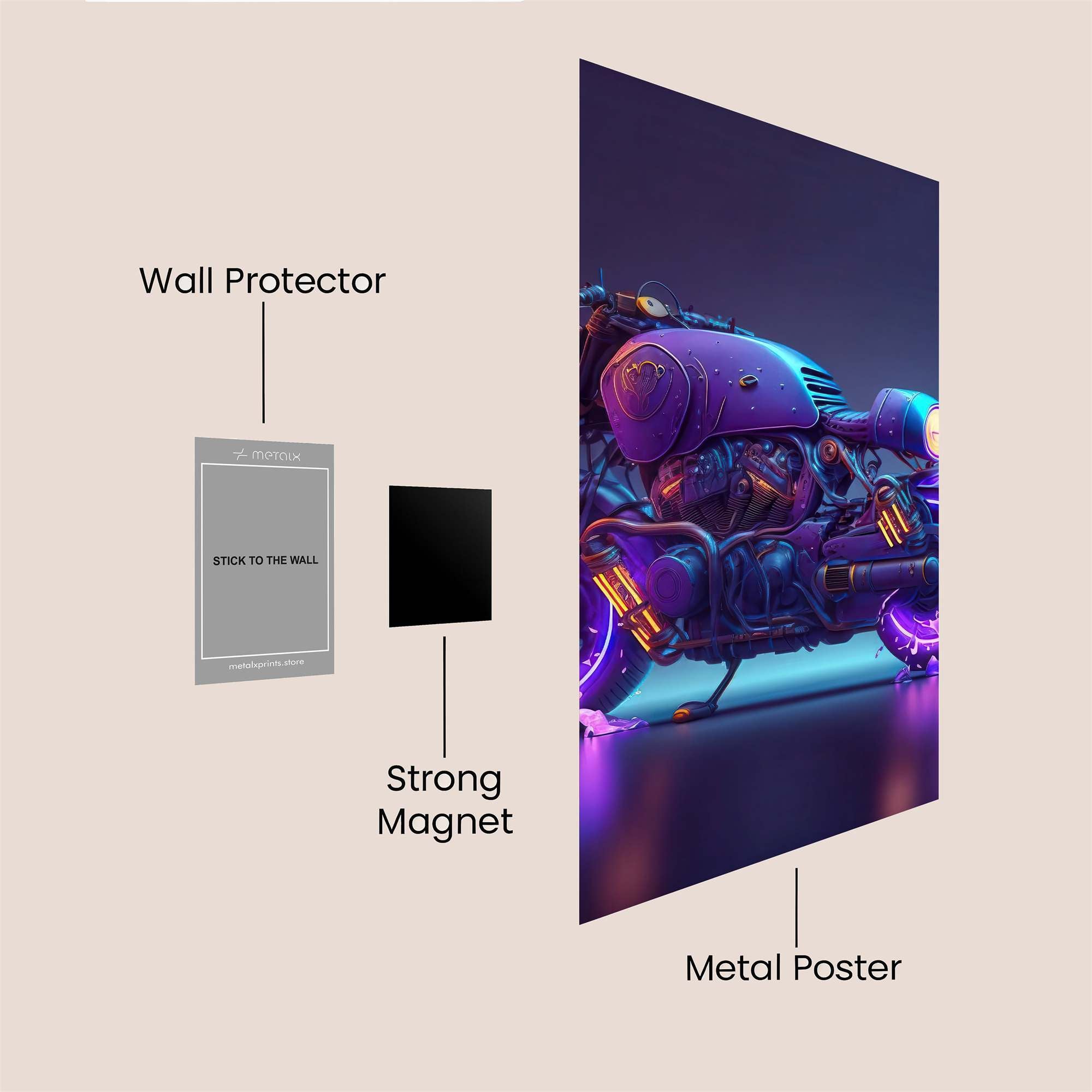 Neon Rider Safe Wall Magnetic / M