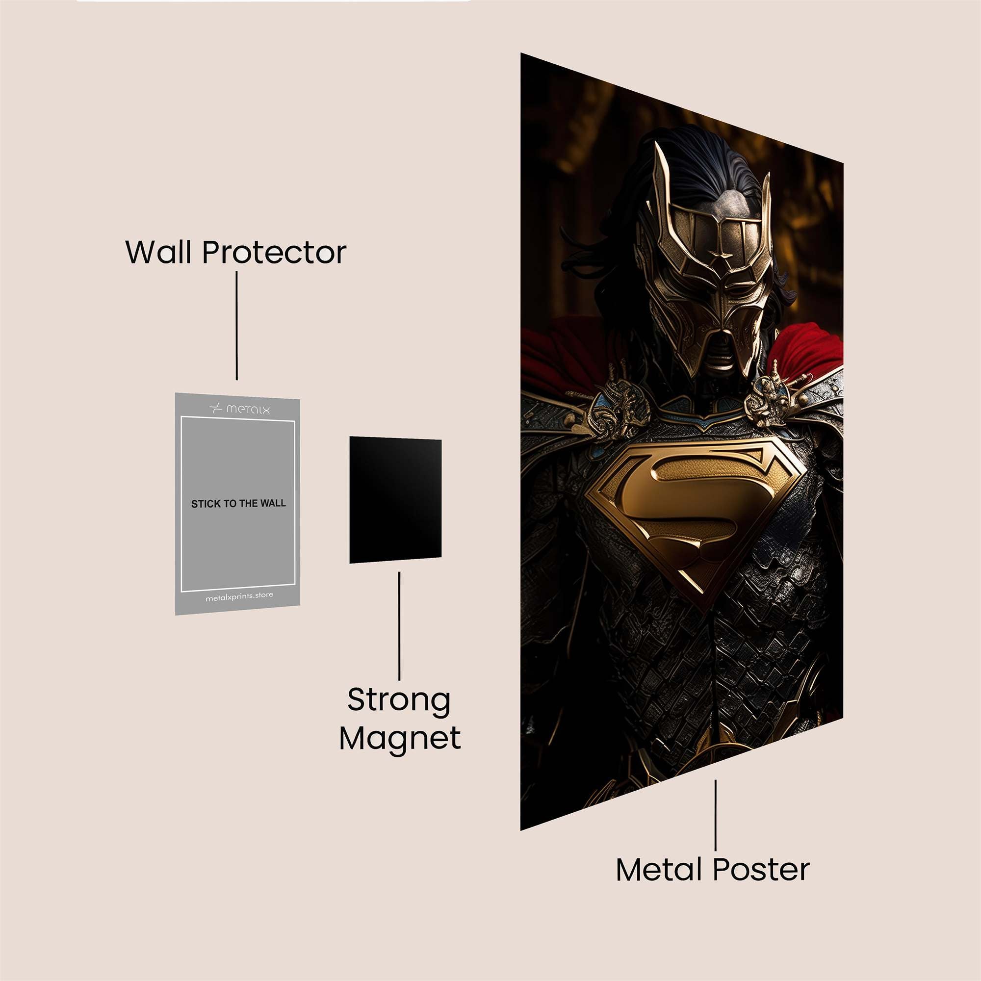 Superman Regal Safe Wall Magnetic / M