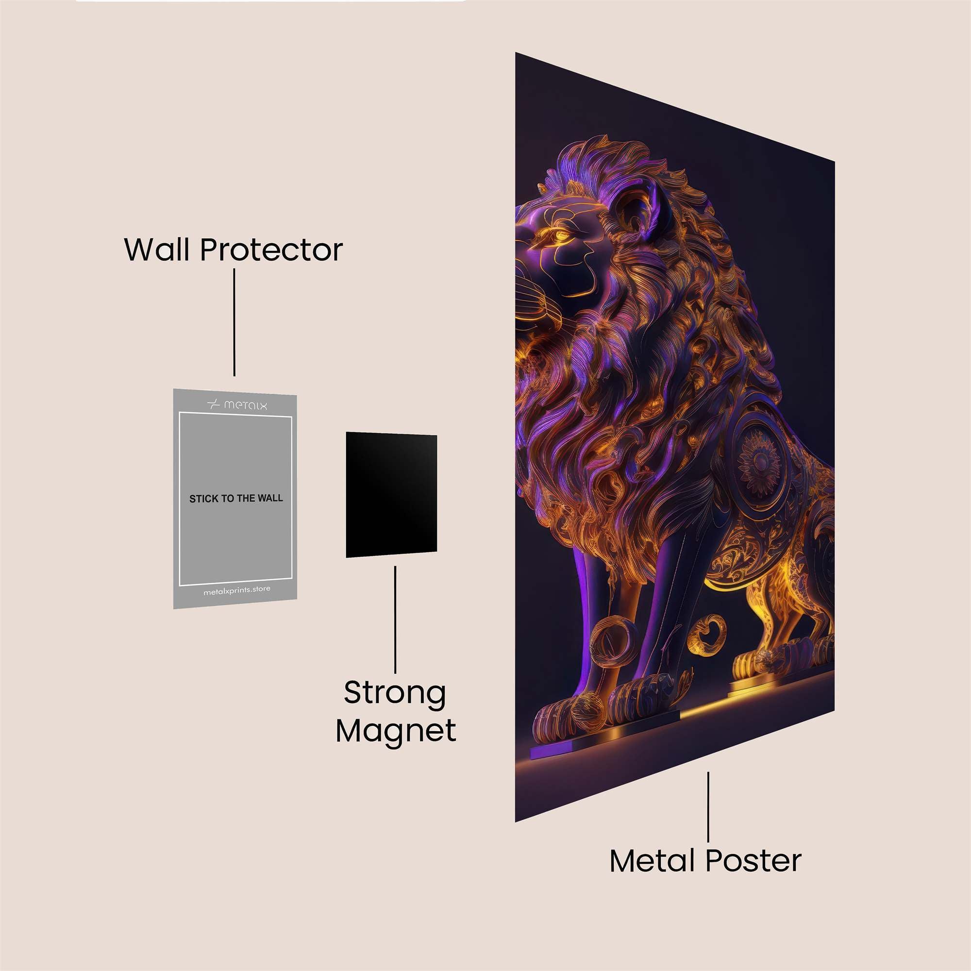 Lion Regal Safe Wall Magnetic / M