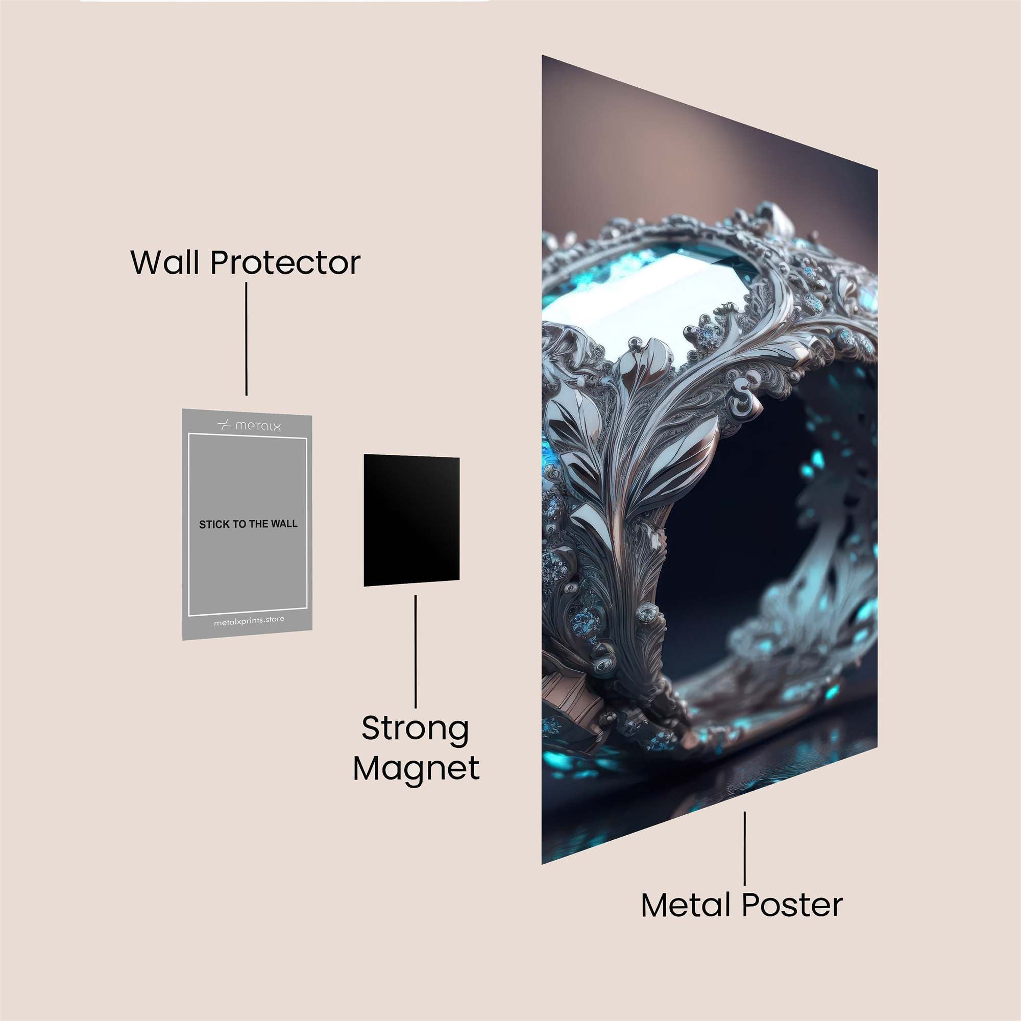 Glimmering Enigma Safe Wall Magnetic / M