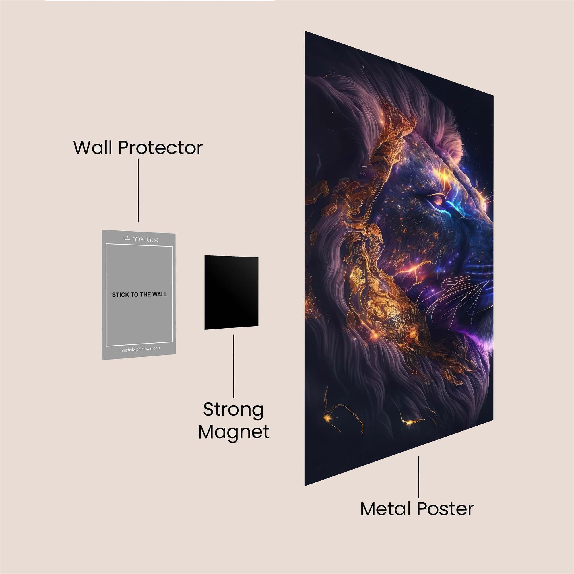 Lion Nebula Safe Wall Magnetic / M