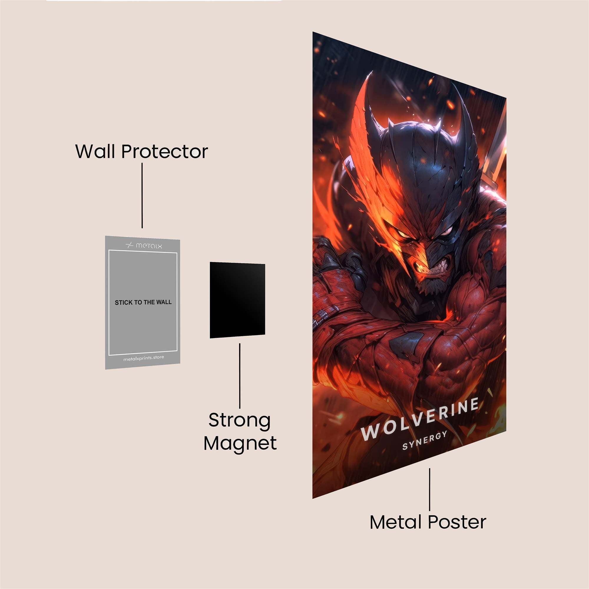 Ninja Wrath Safe Wall Magnetic / M