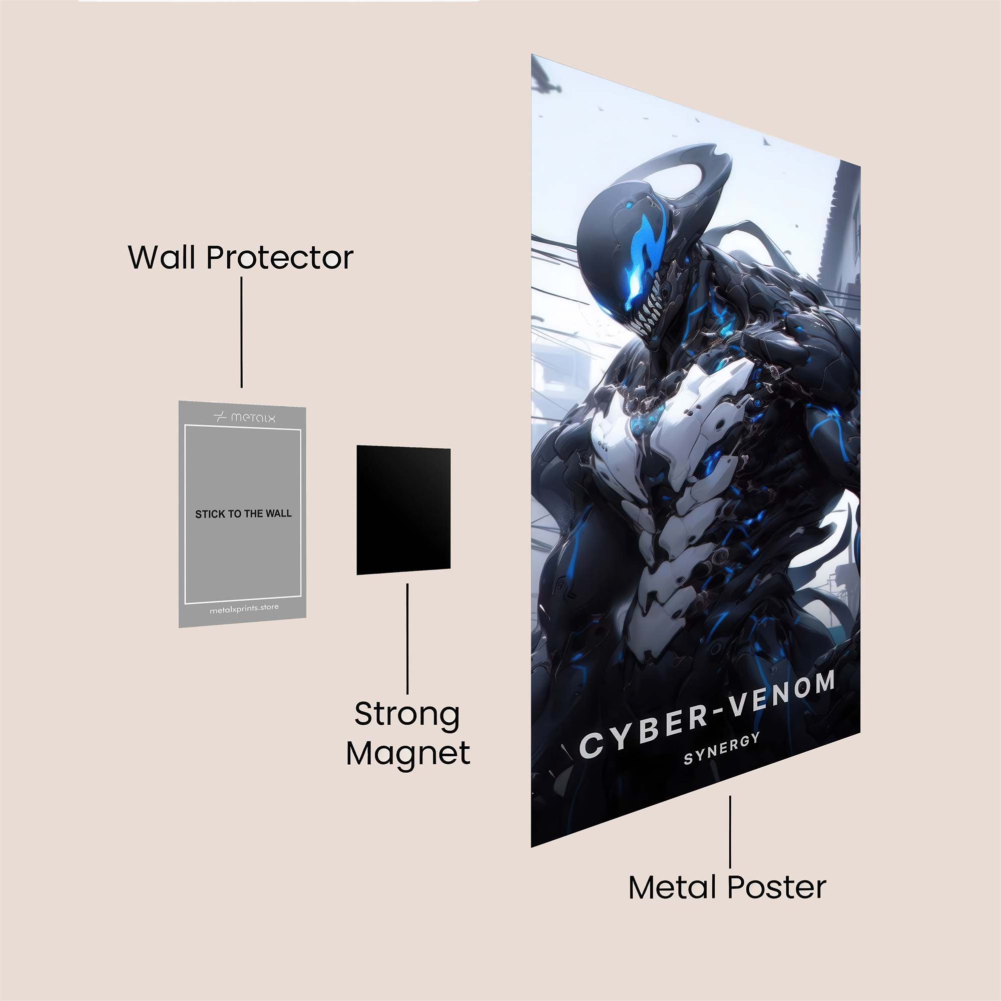 Panda Warrior Safe Wall Magnetic / M