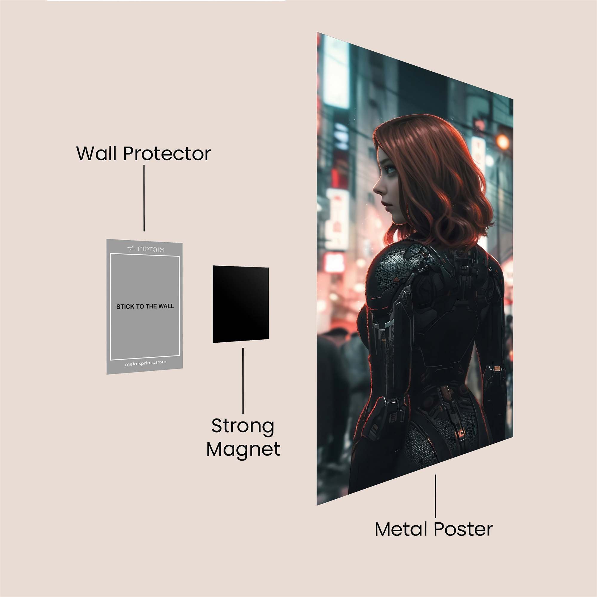 Neon Stealth Safe Wall Magnetic / M