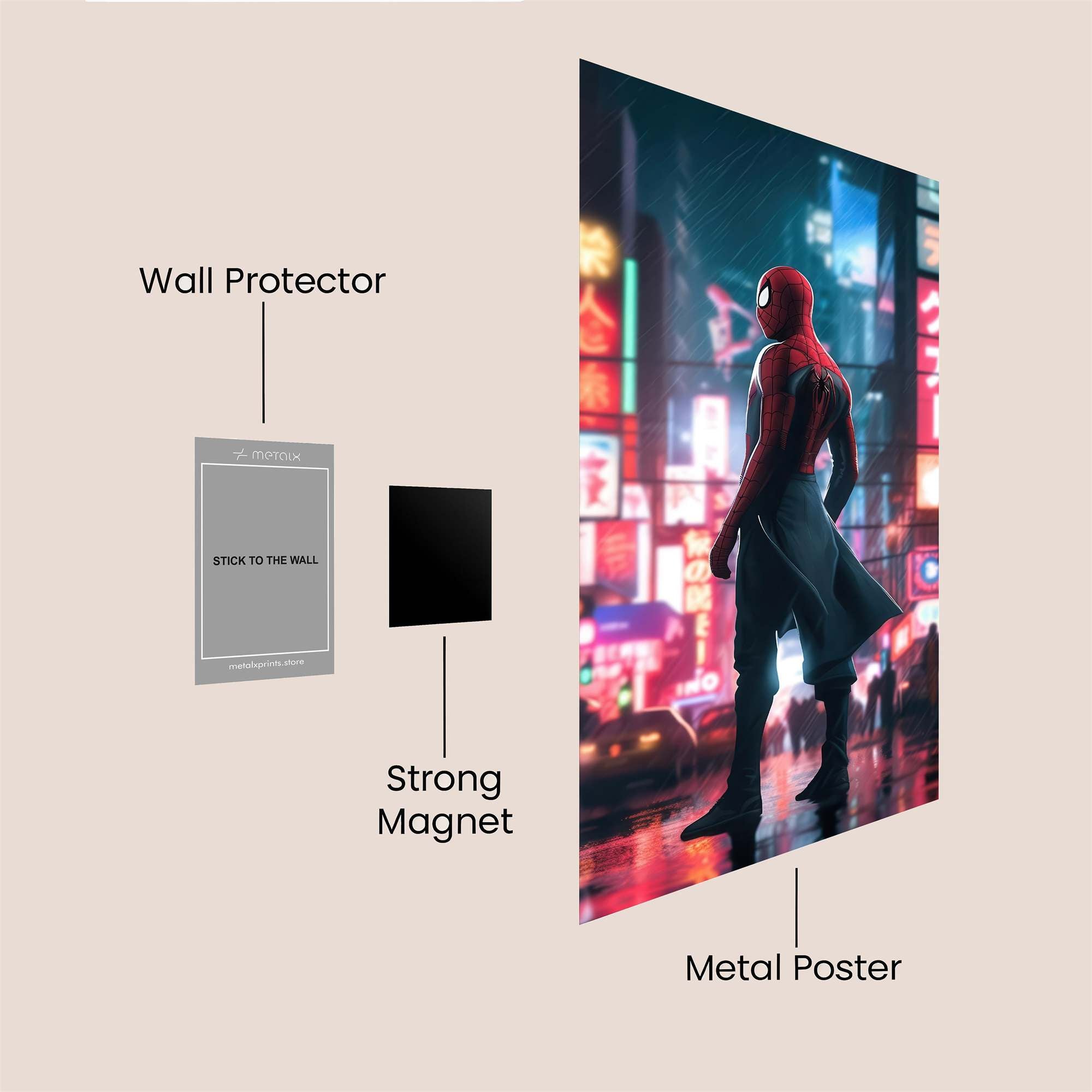 Spider-Nocturnal Safe Wall Magnetic / M