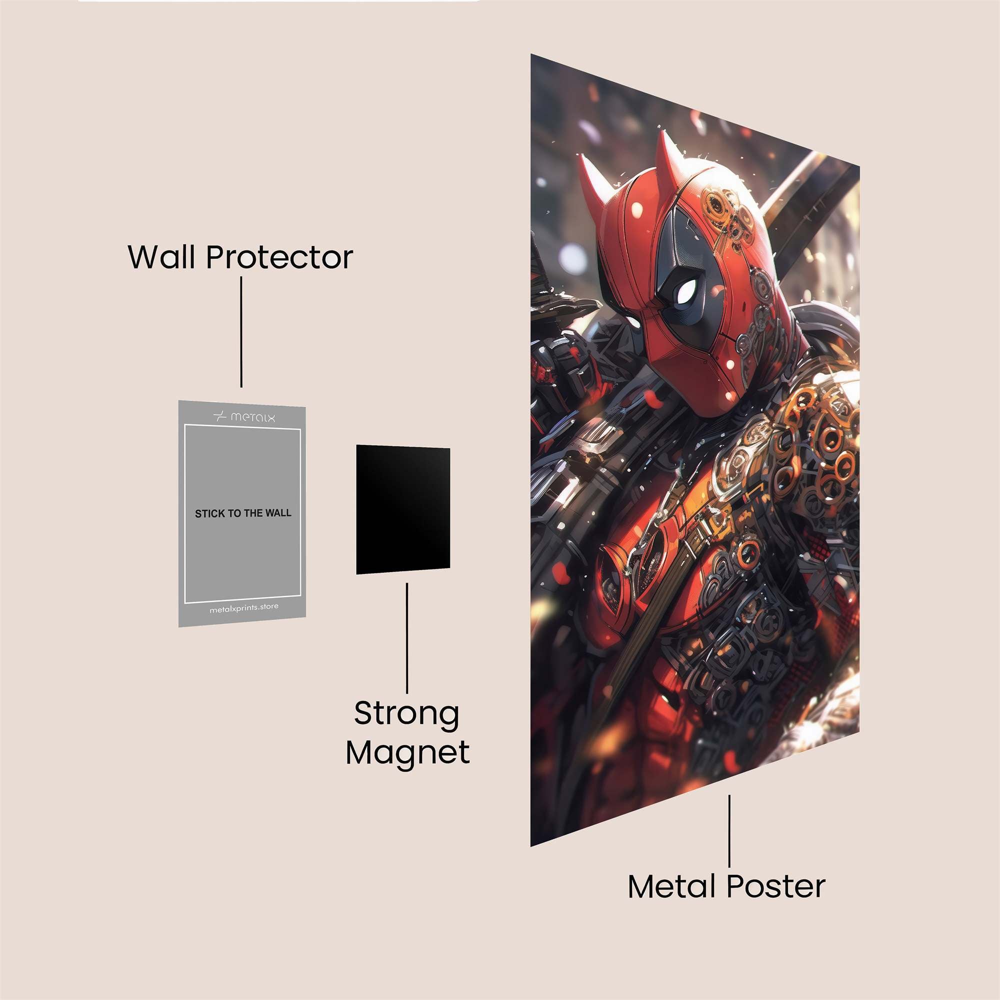 Deadpool Dynamic Safe Wall Magnetic / M