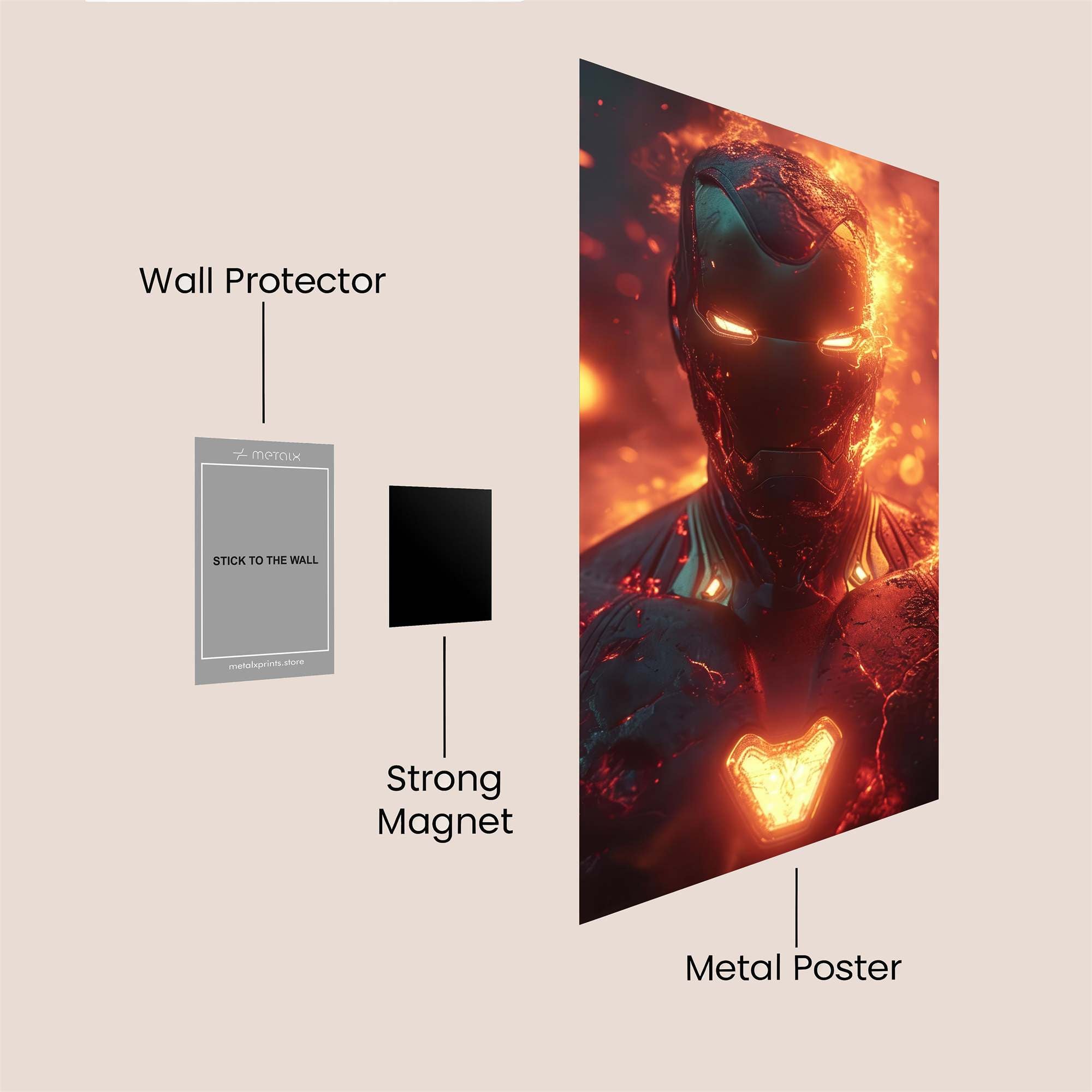 Iron Blaze Safe Wall Magnetic / M
