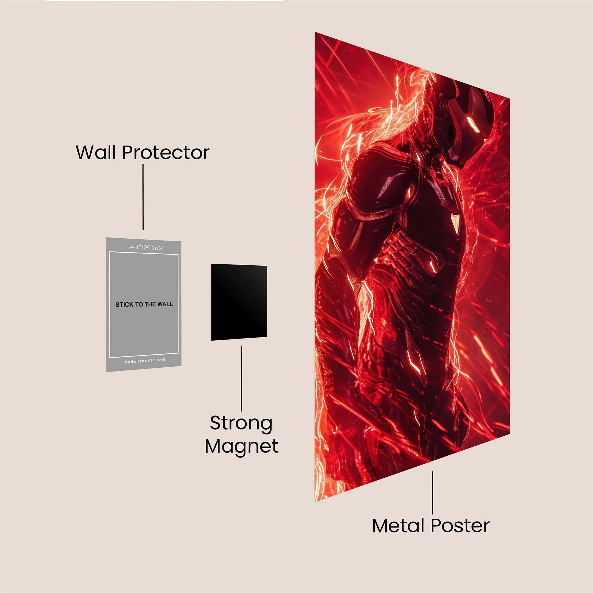Iron Blaze Safe Wall Magnetic / M