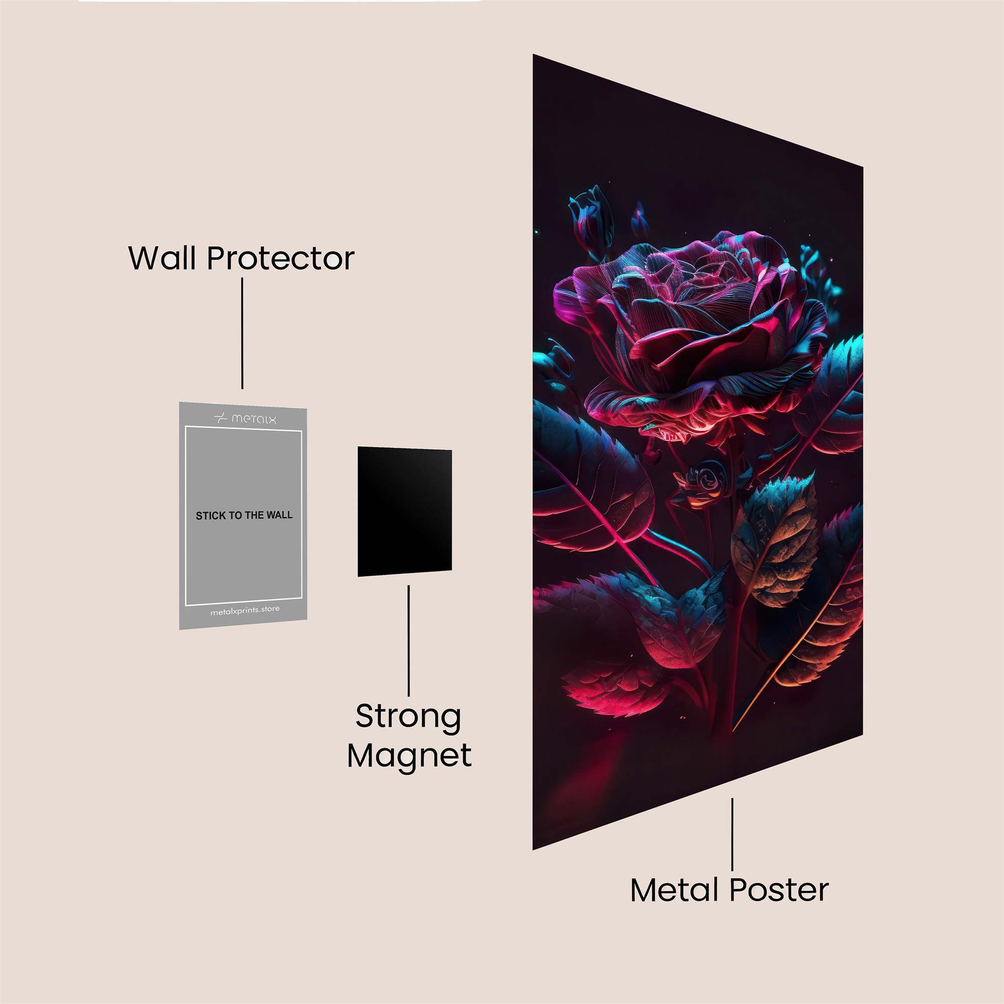 Rose Radiance Safe Wall Magnetic / M