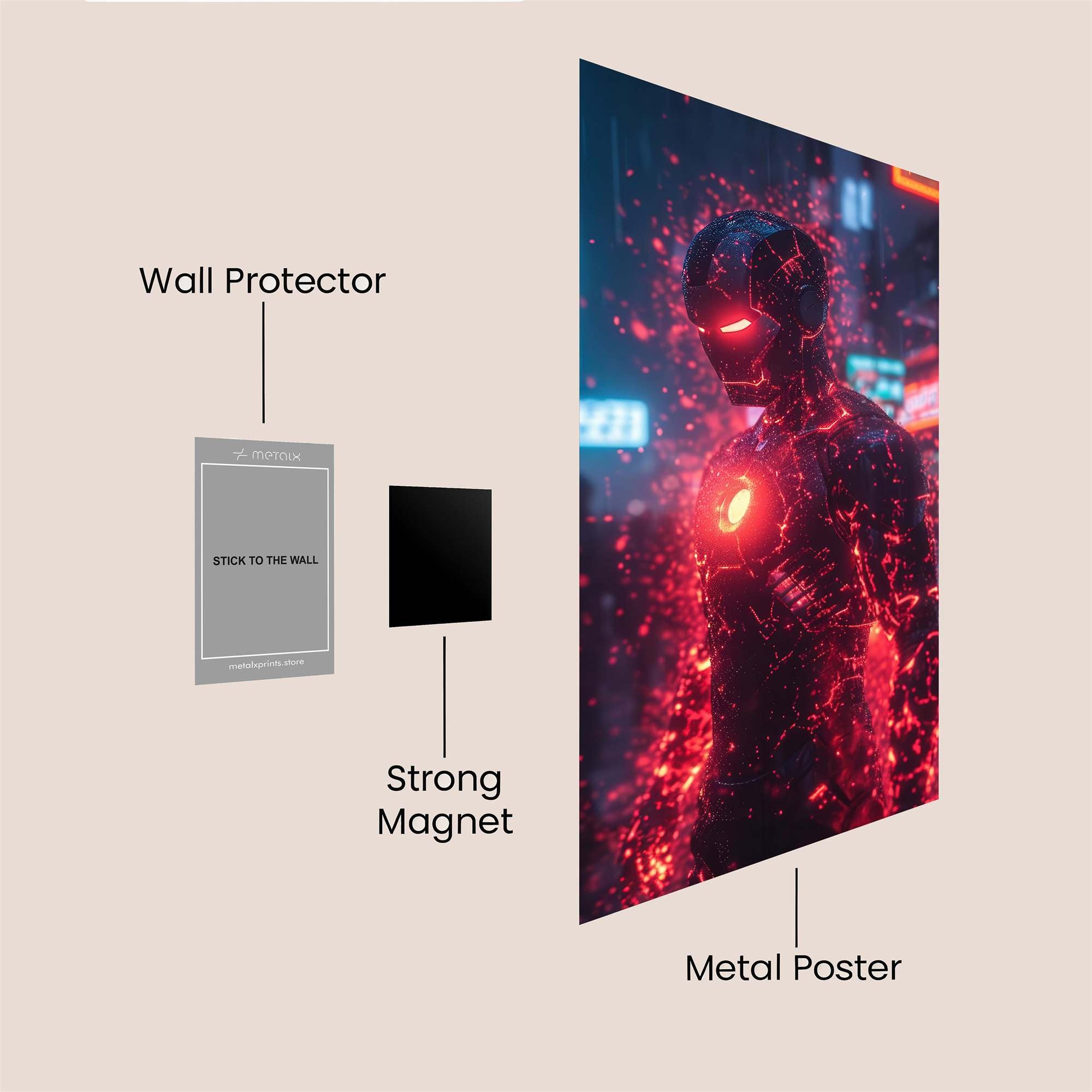 Iron Blaze Safe Wall Magnetic / M