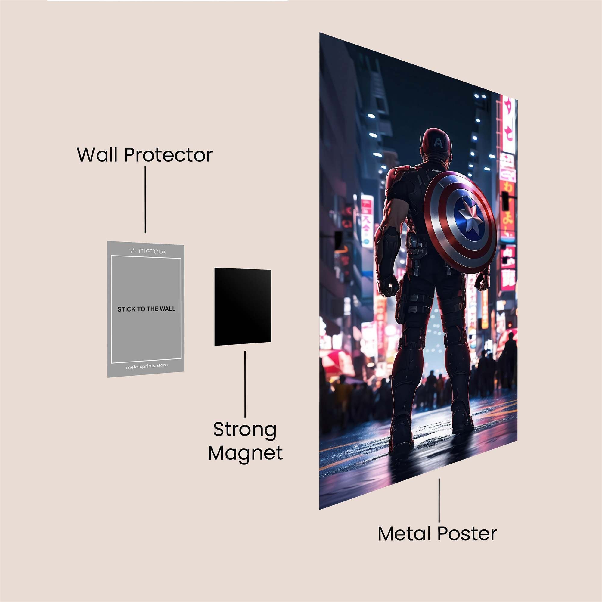 Captain Vibrant Safe Wall Magnetic / M