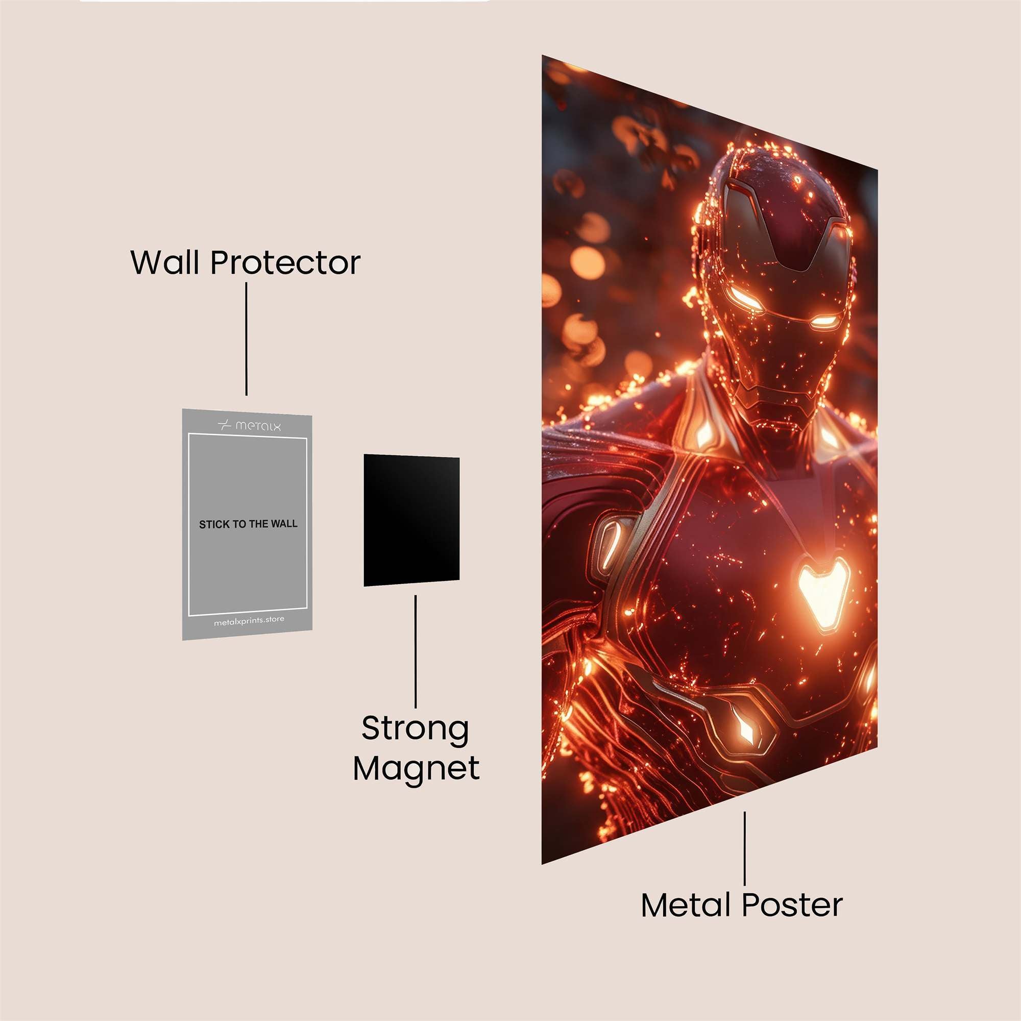 Ironheart Glow Safe Wall Magnetic / M