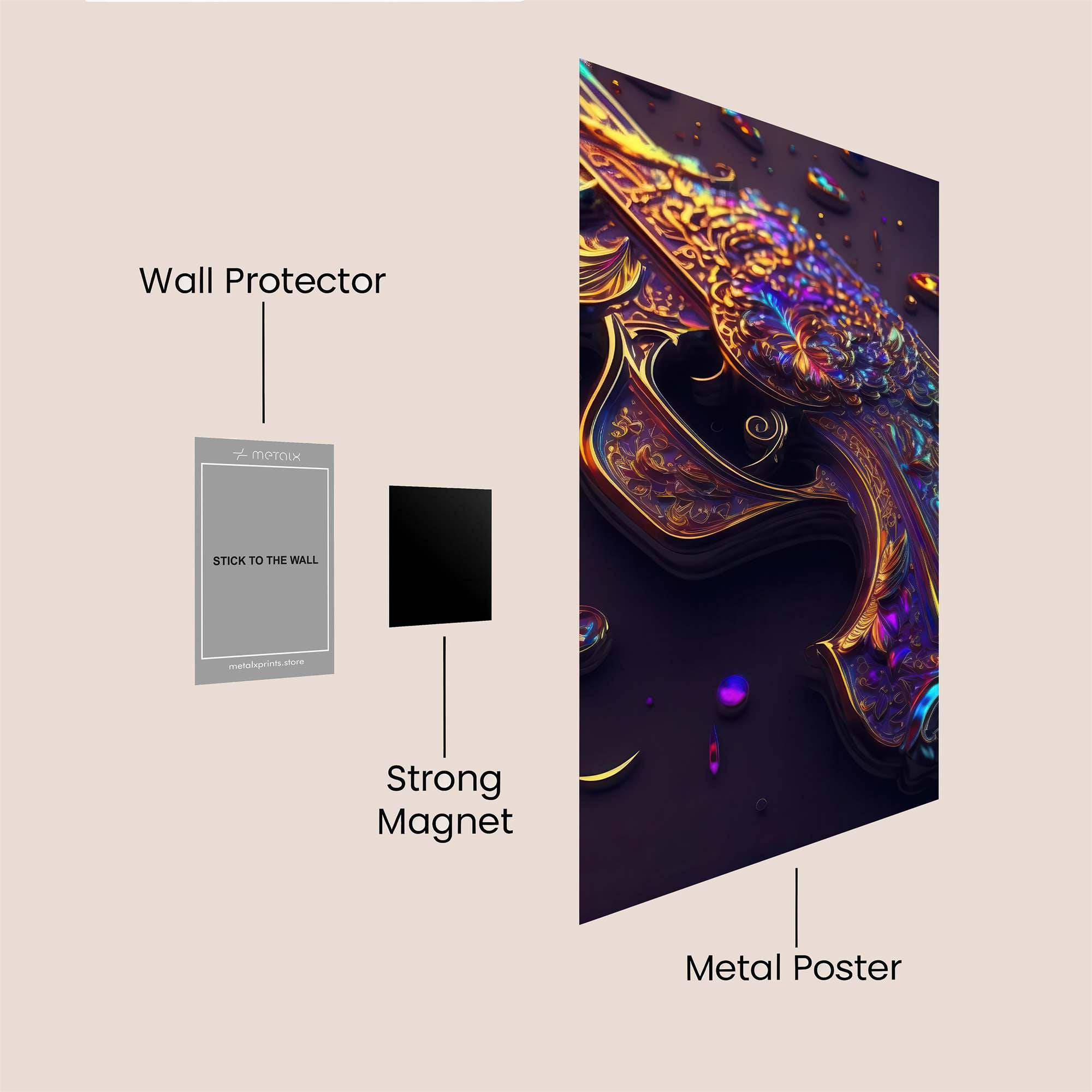 Ornate Enigma Safe Wall Magnetic / M