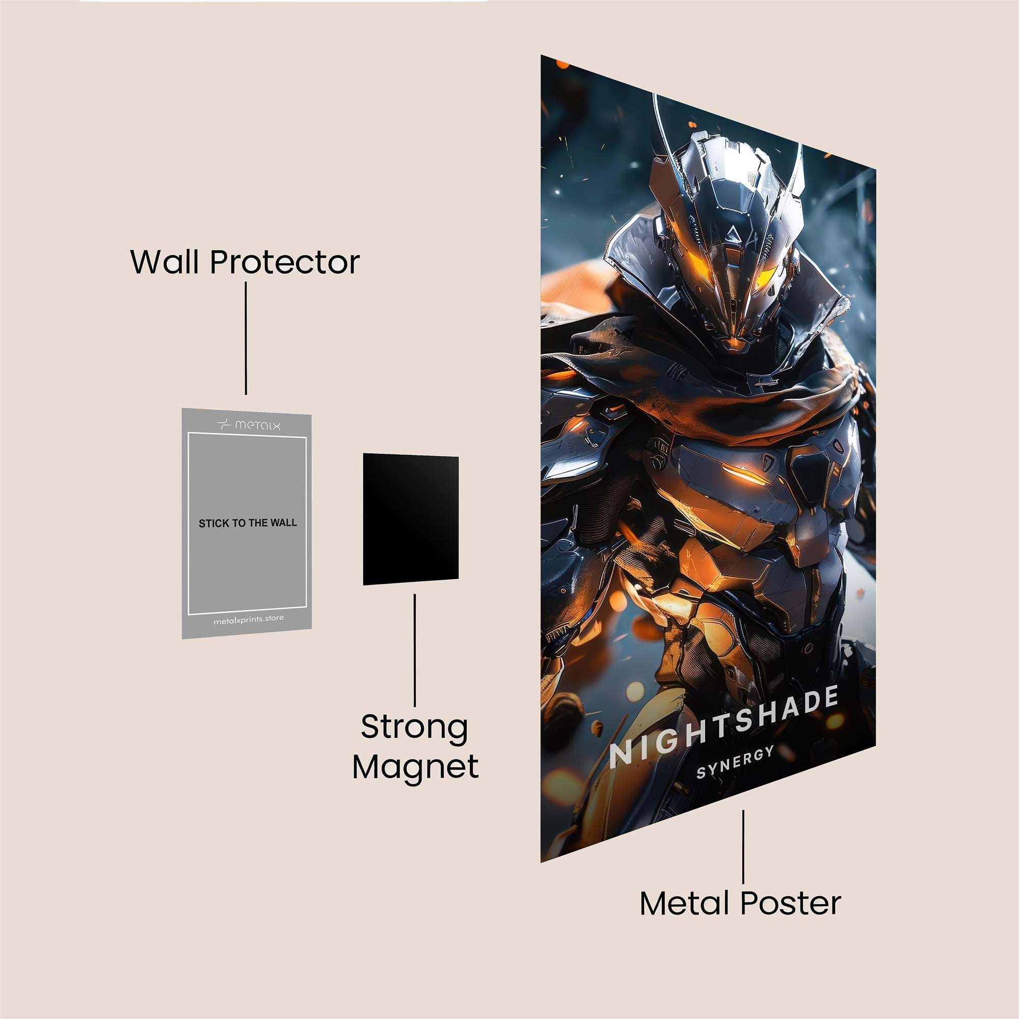 Owl Vengeful Safe Wall Magnetic / M