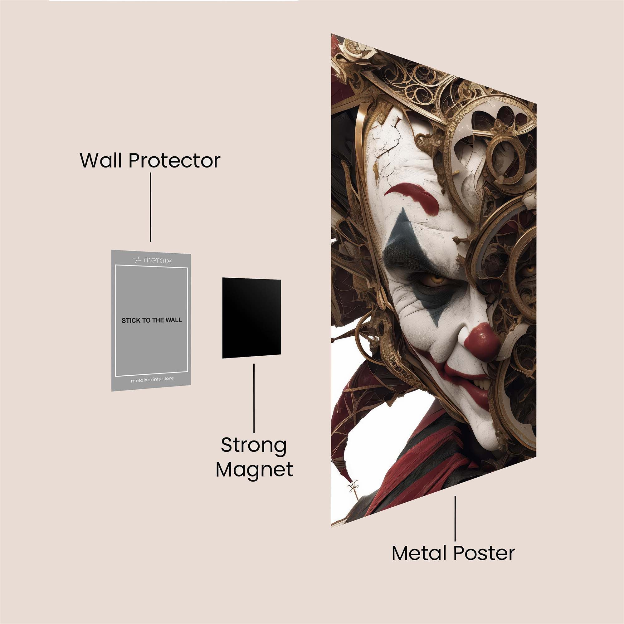 Jester Macabre Safe Wall Magnetic / M