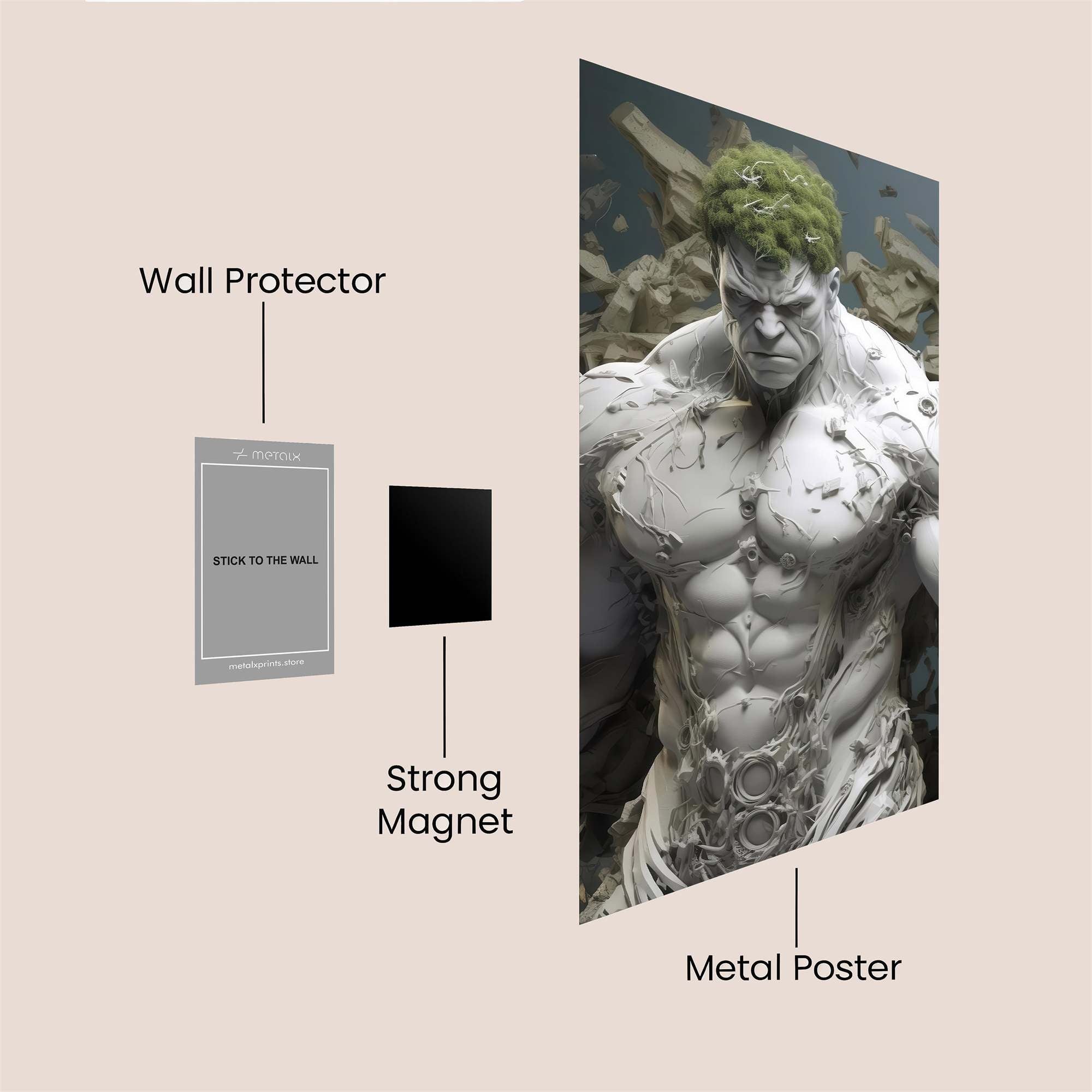 Hulk Resilient Safe Wall Magnetic / M
