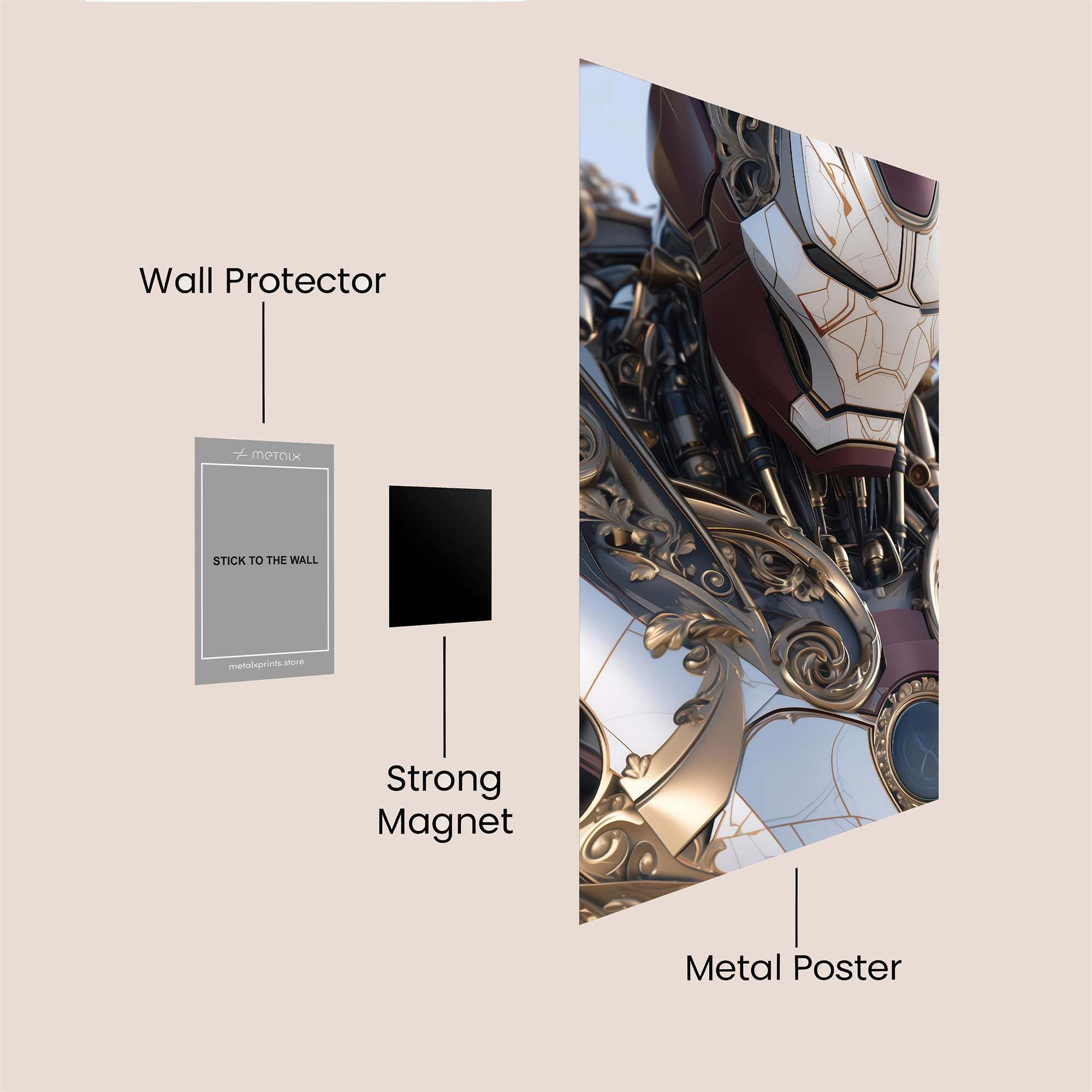 Iron Elegance Safe Wall Magnetic / M
