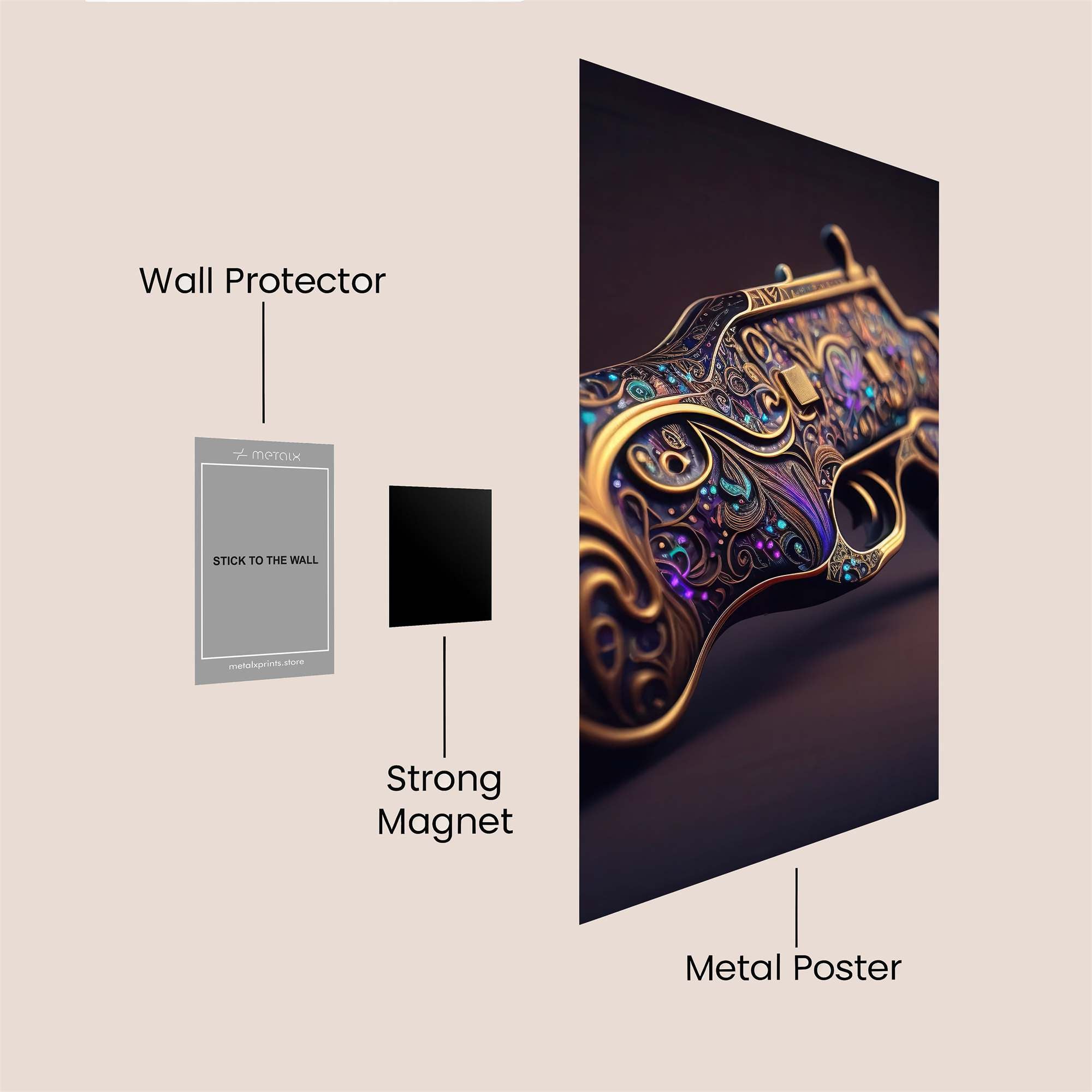 Ornate Enigma Safe Wall Magnetic / M