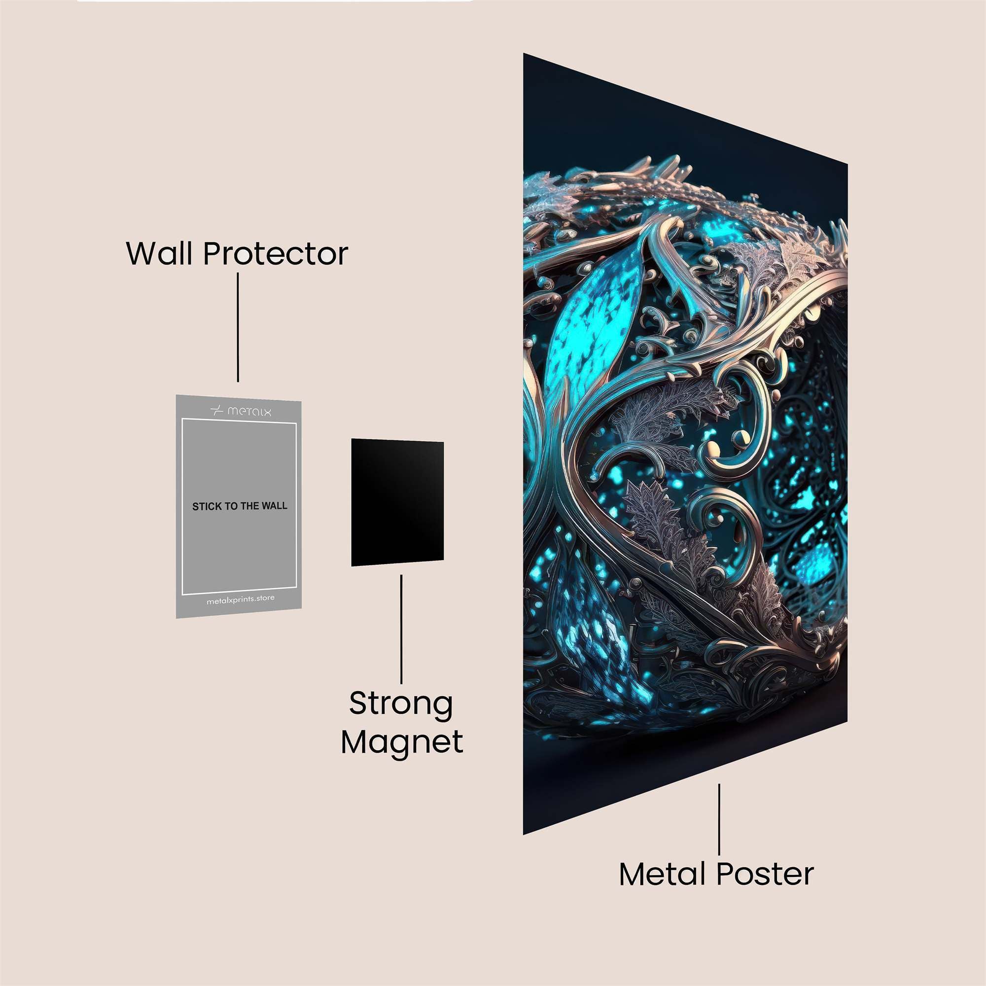 Ornate Enigma Safe Wall Magnetic / M