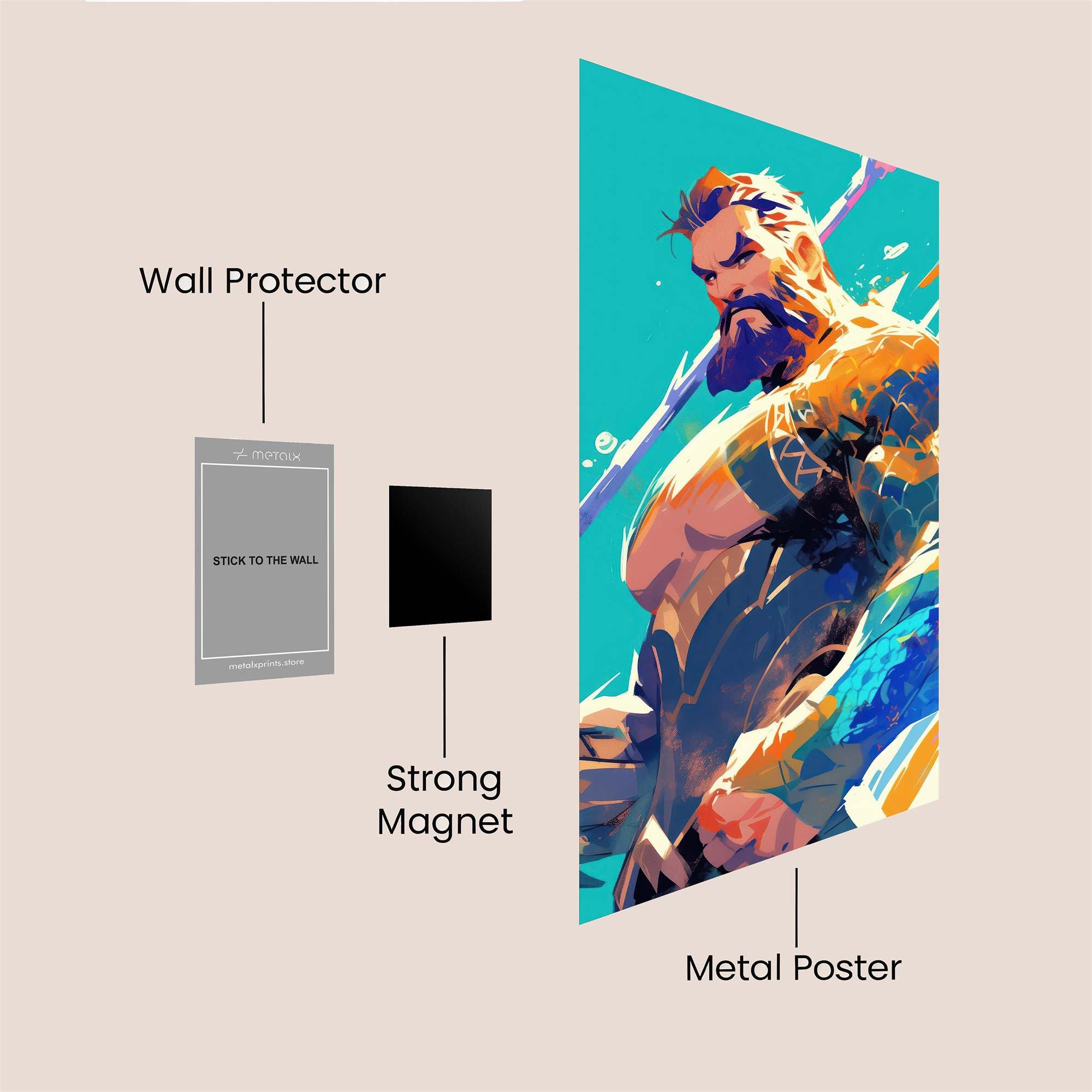 Aquaman Dynamic Safe Wall Magnetic / M