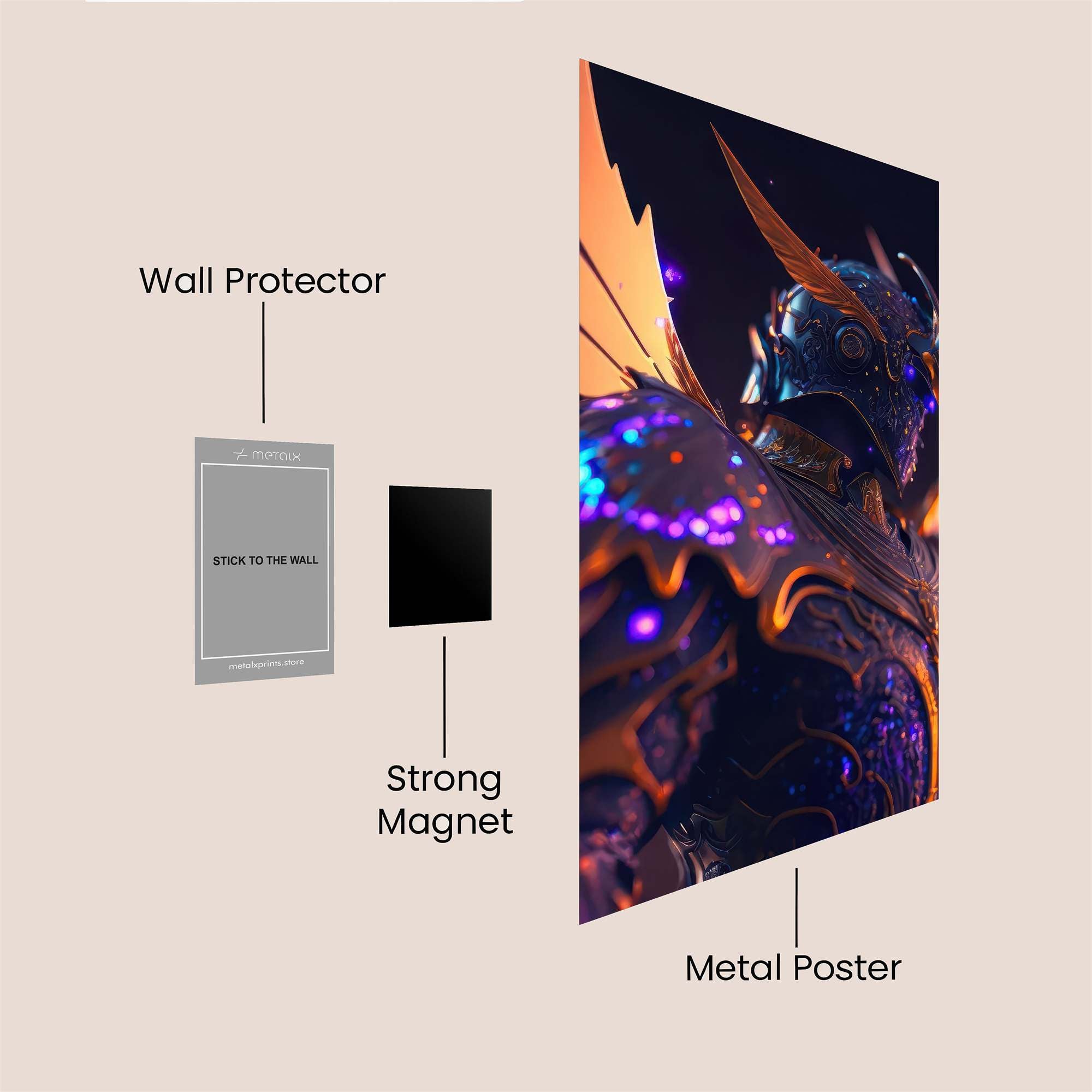 Angel Warrior Safe Wall Magnetic / M