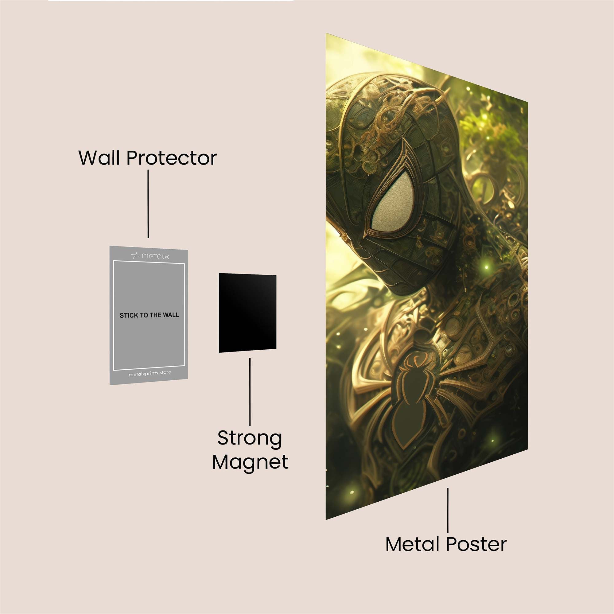 Spider Enchanted Safe Wall Magnetic / M