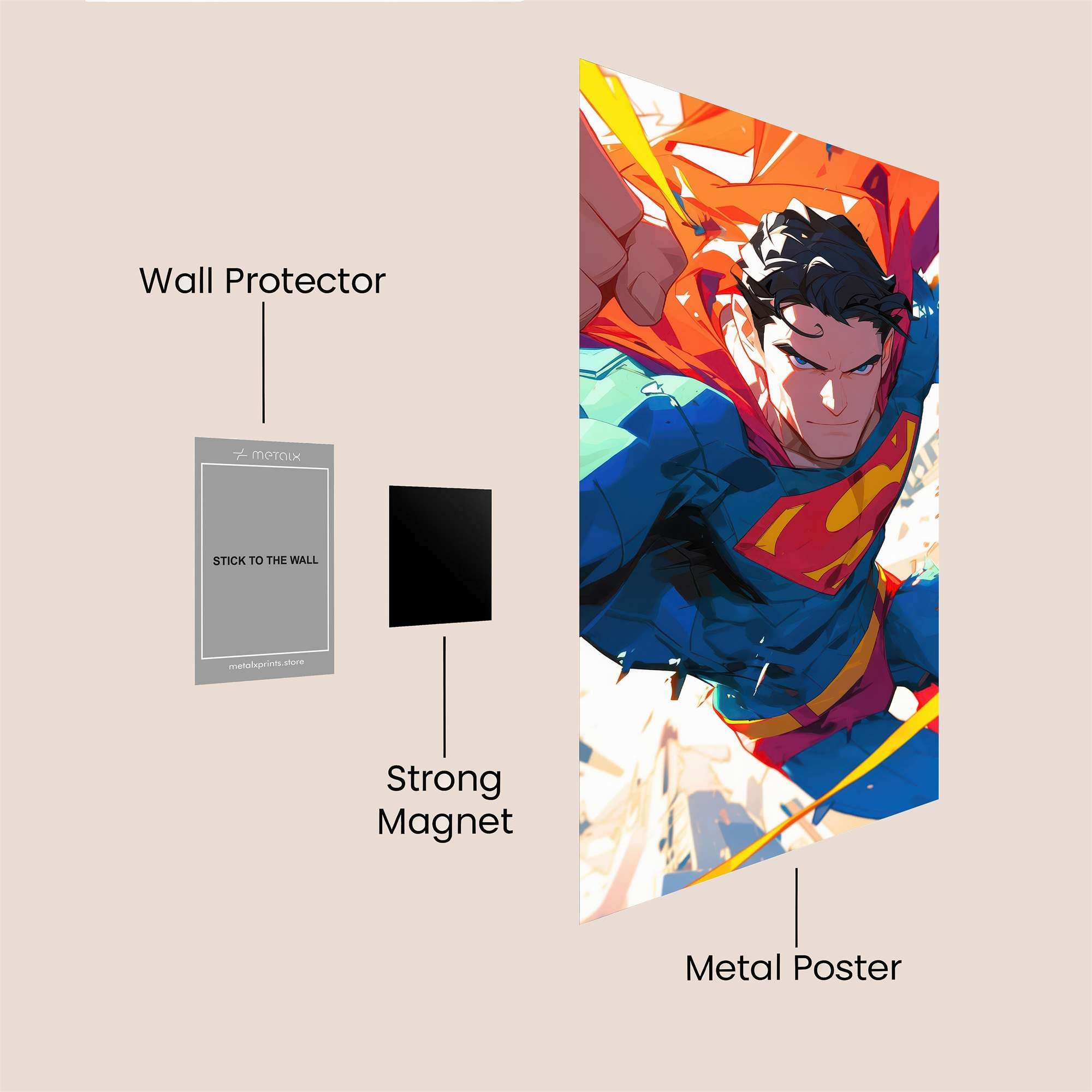 Superman Radiant Safe Wall Magnetic / M