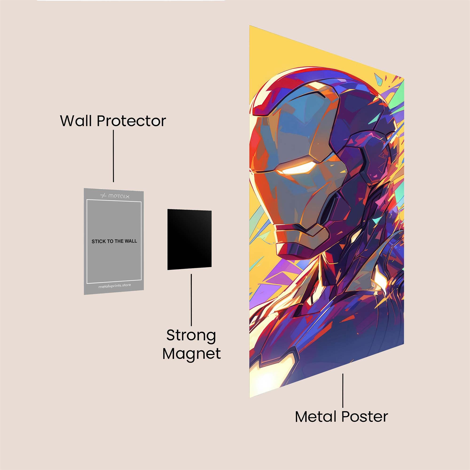 Iron Dynamic Safe Wall Magnetic / M