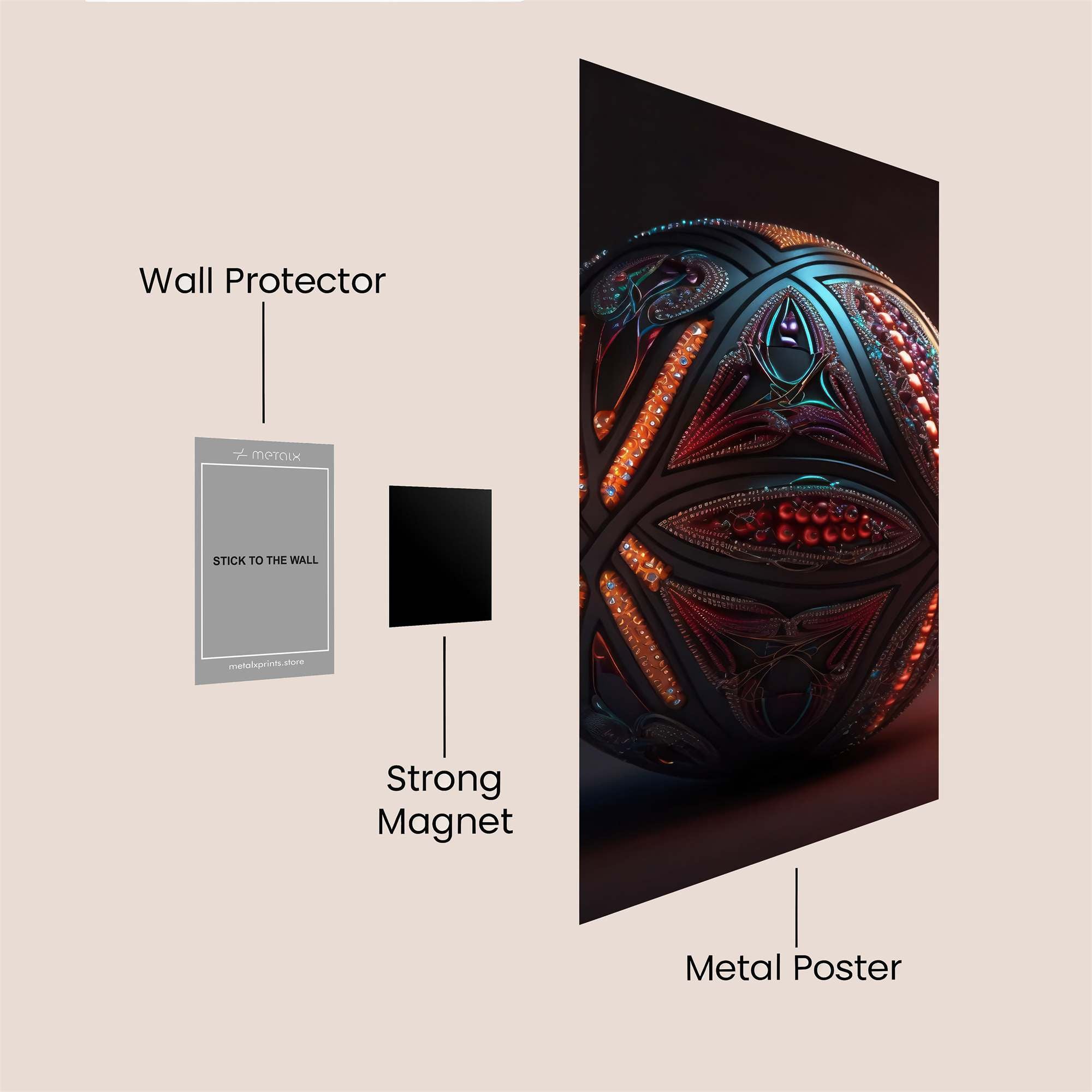 OrnateSphere Safe Wall Magnetic / M
