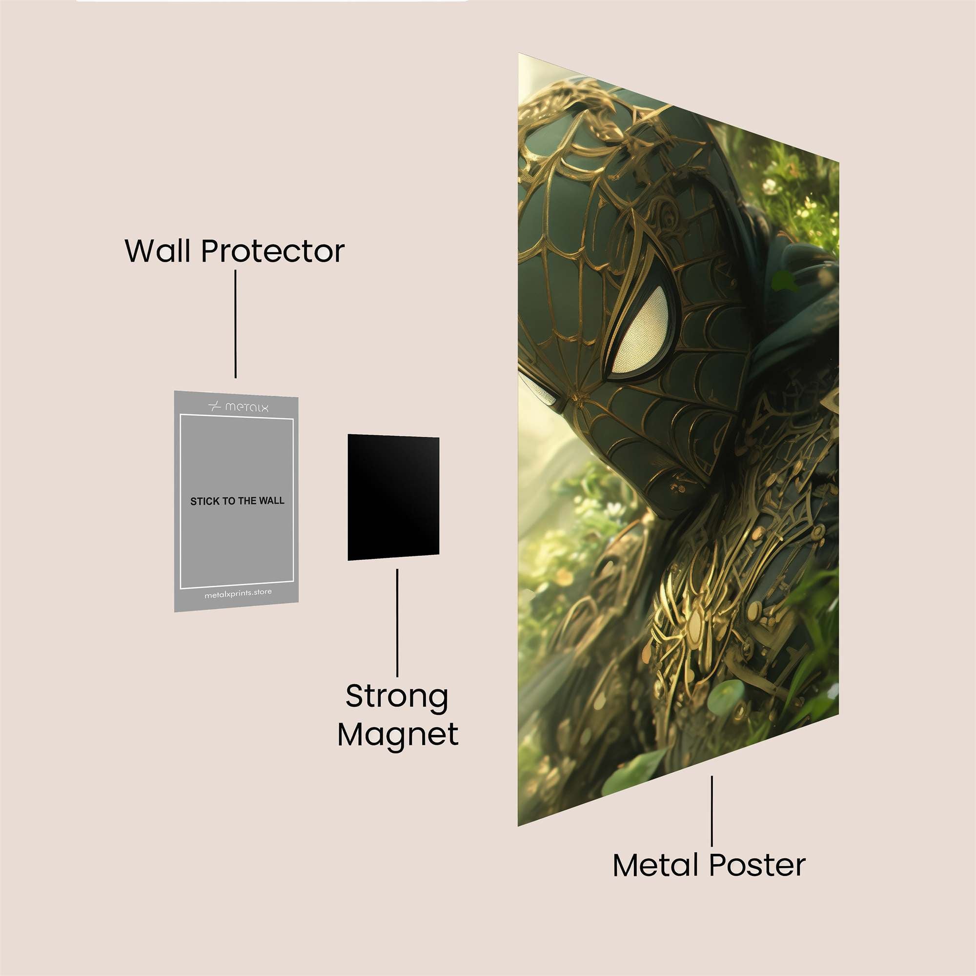 Spider Enigma Safe Wall Magnetic / M