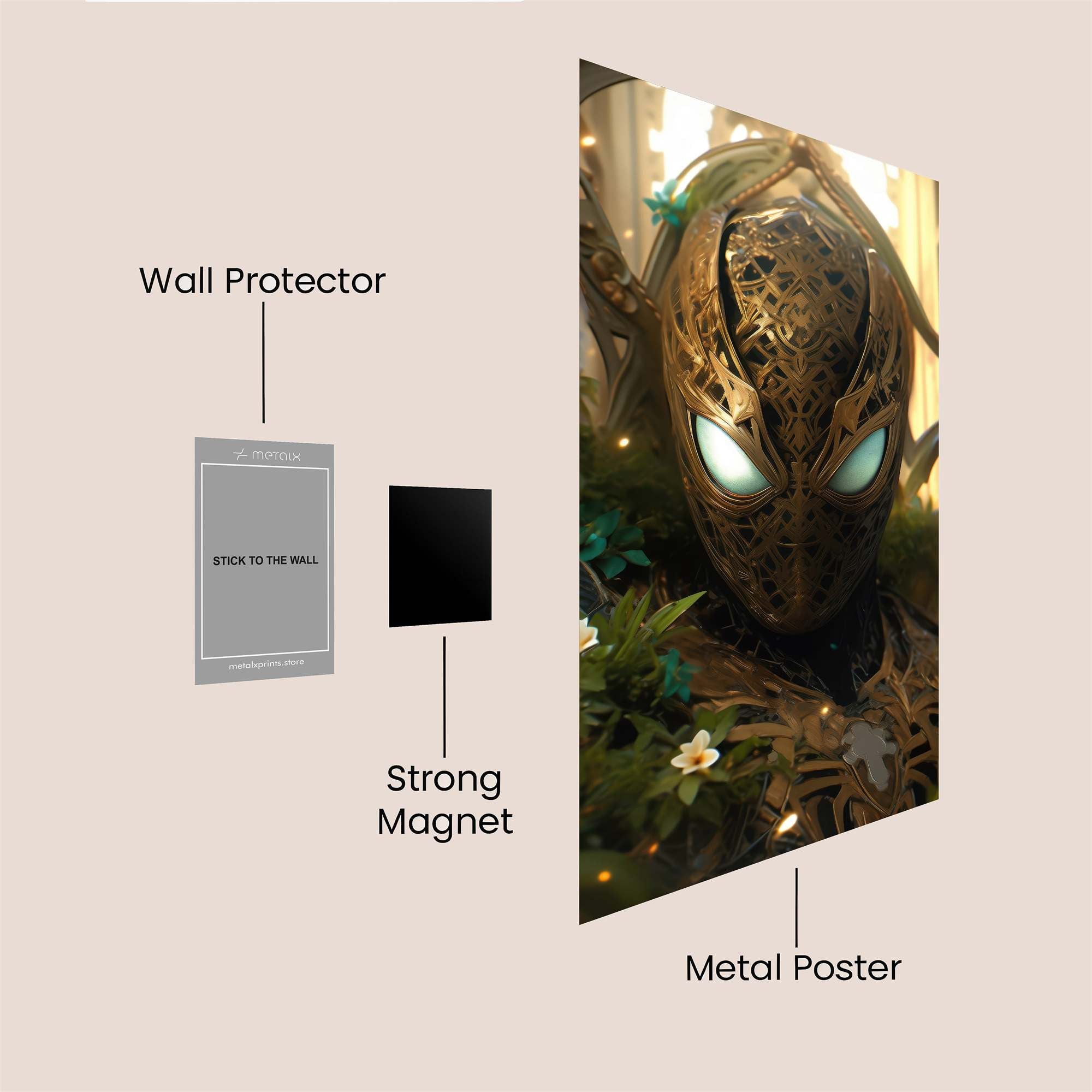 Spider Enigma Safe Wall Magnetic / M
