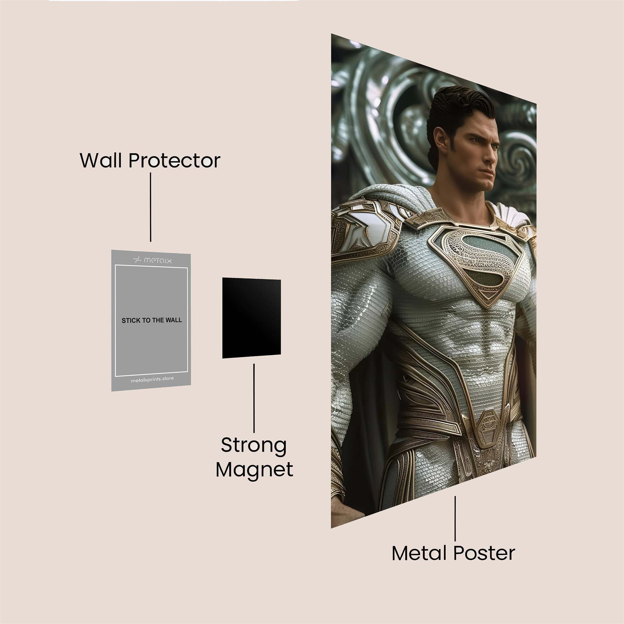 Superman Regal Safe Wall Magnetic / M