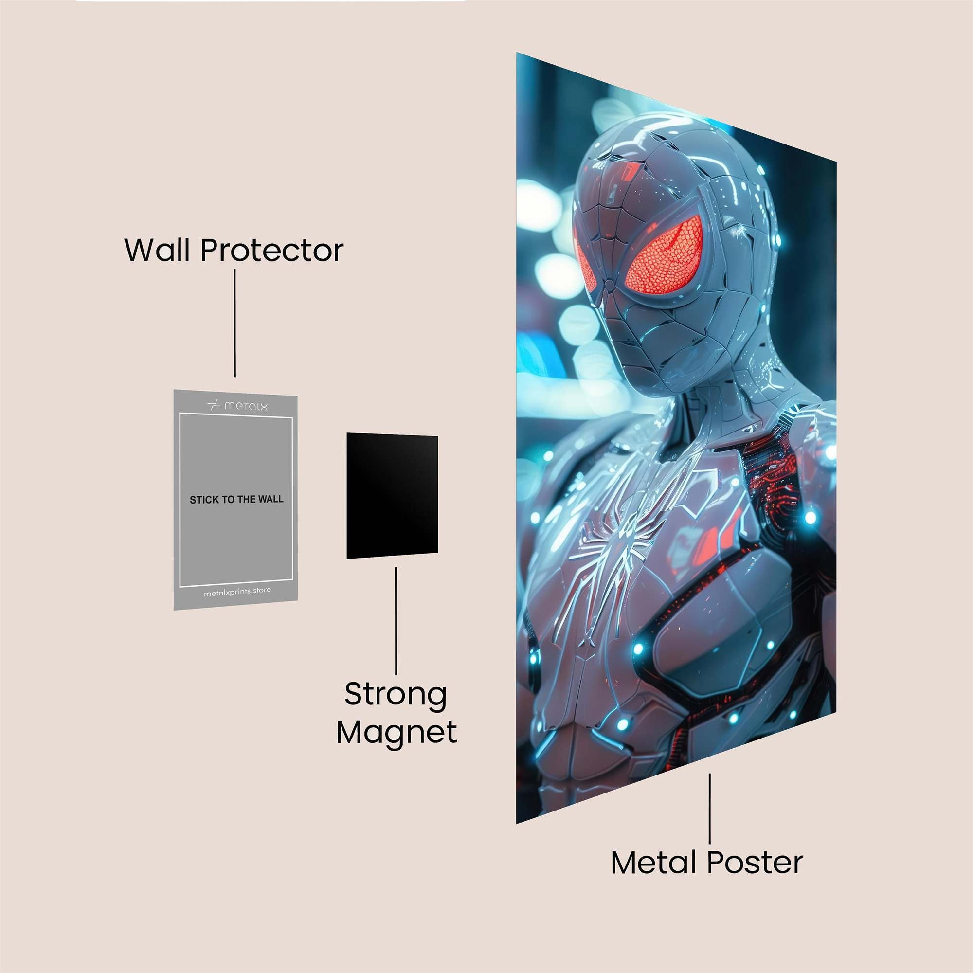 Spider Futuristic Safe Wall Magnetic / M