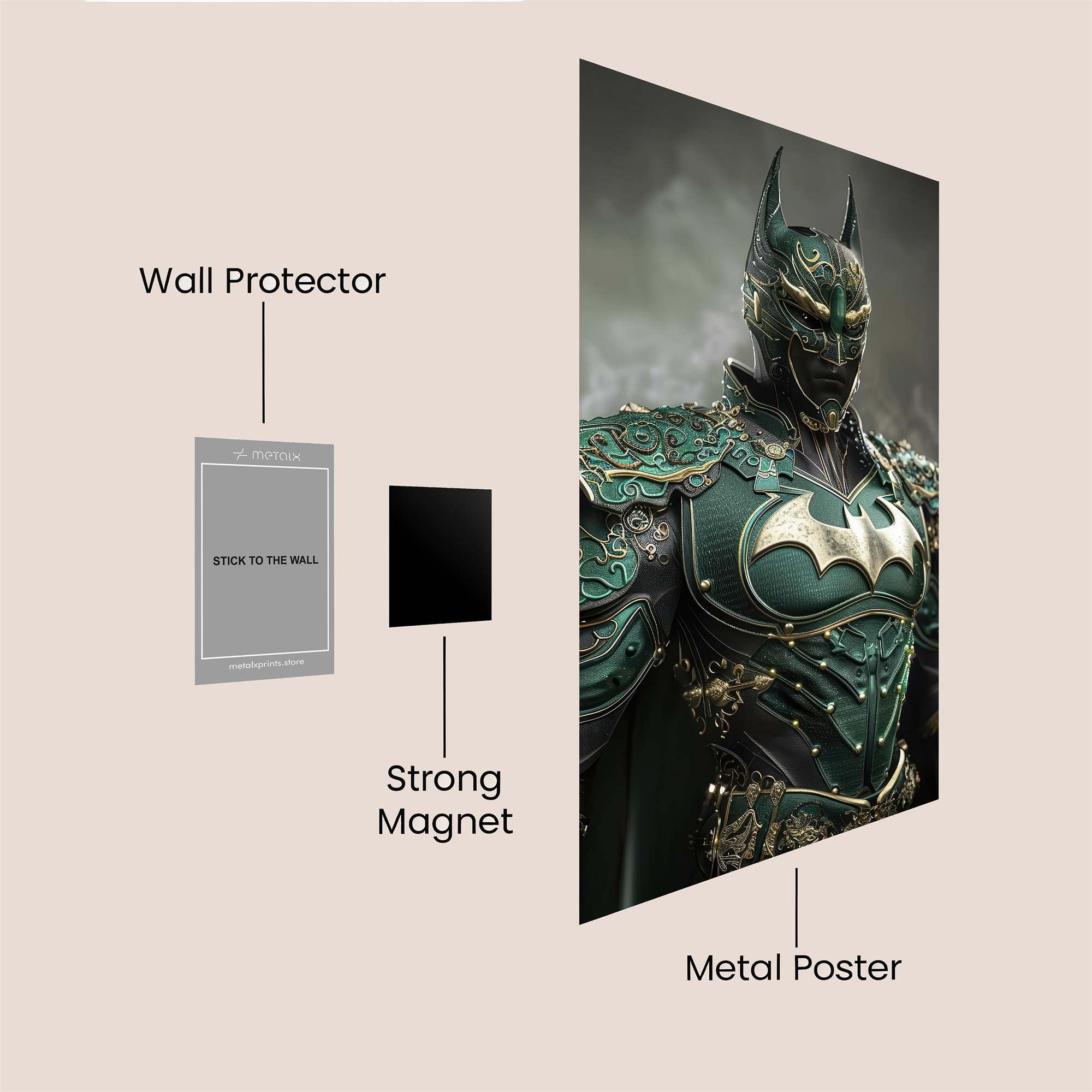 Emerald Knight Safe Wall Magnetic / M