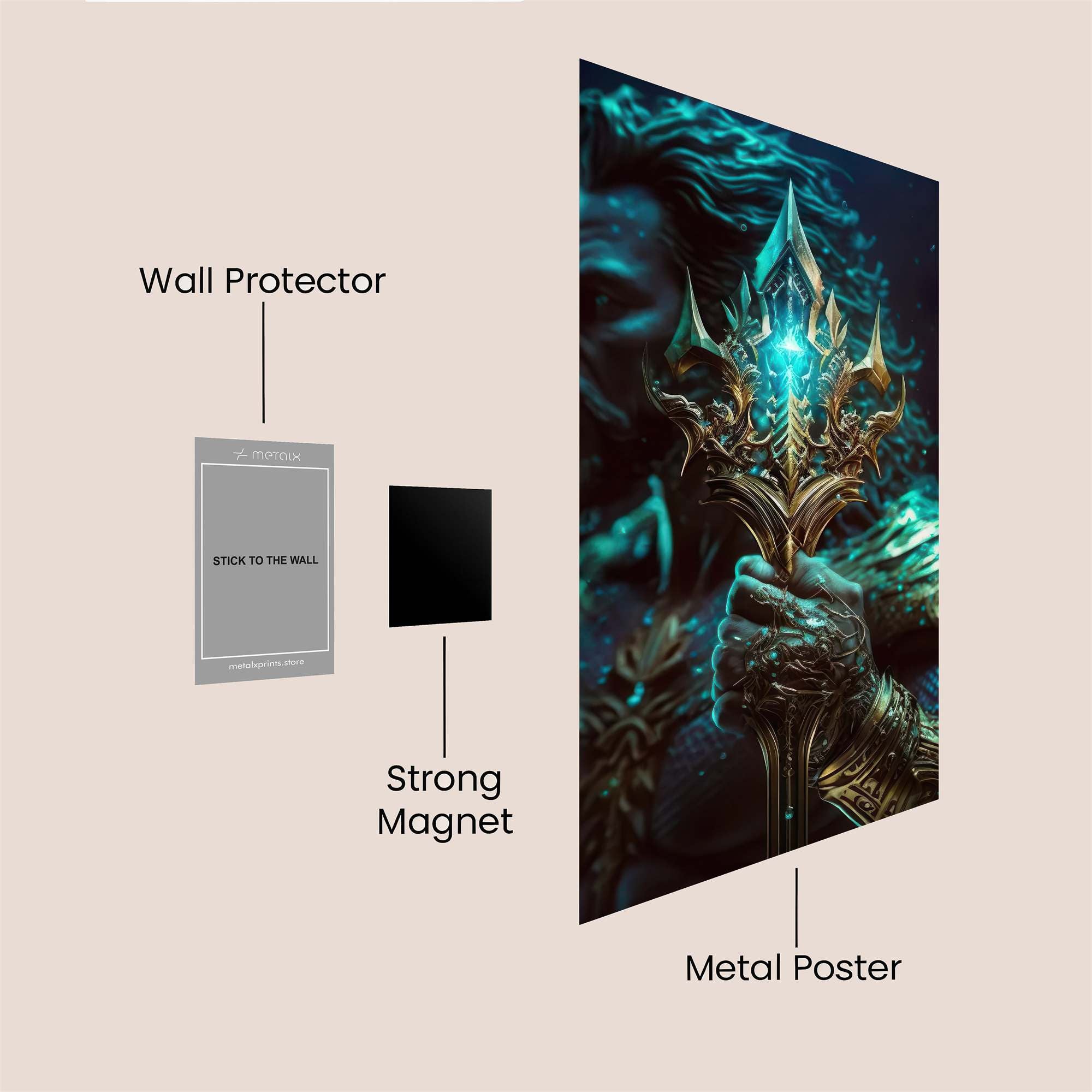 Poseidon Enigmatic Safe Wall Magnetic / M
