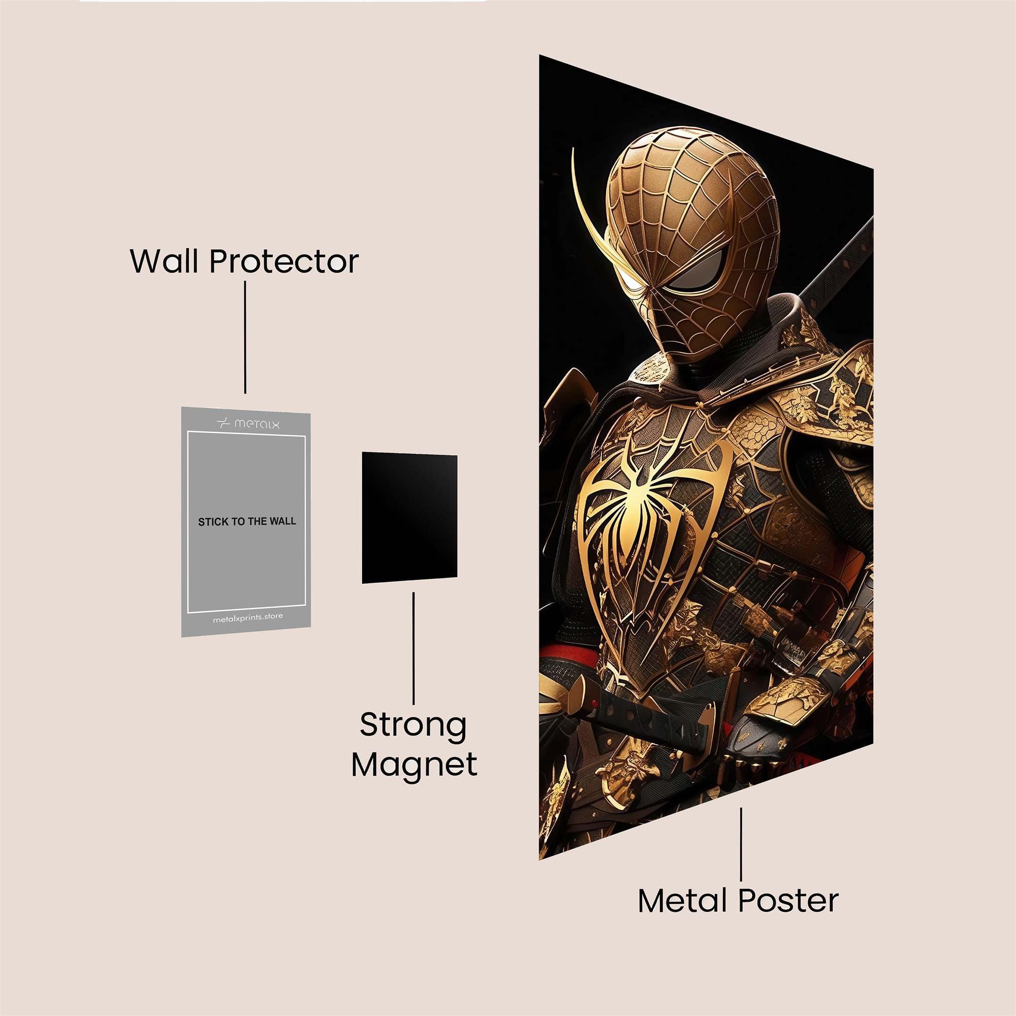 Spider Samurai Safe Wall Magnetic / M