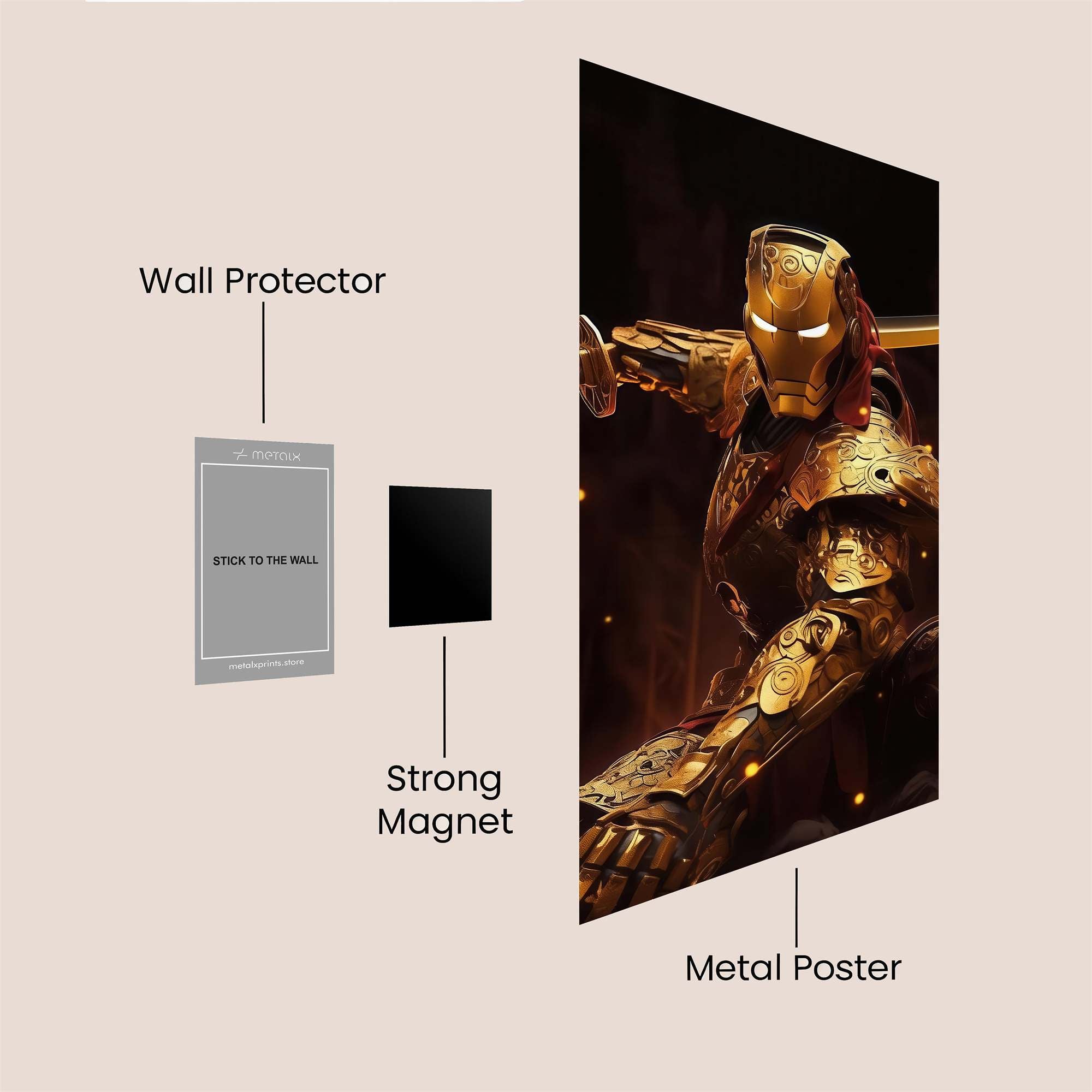 Iron Samurai Safe Wall Magnetic / M
