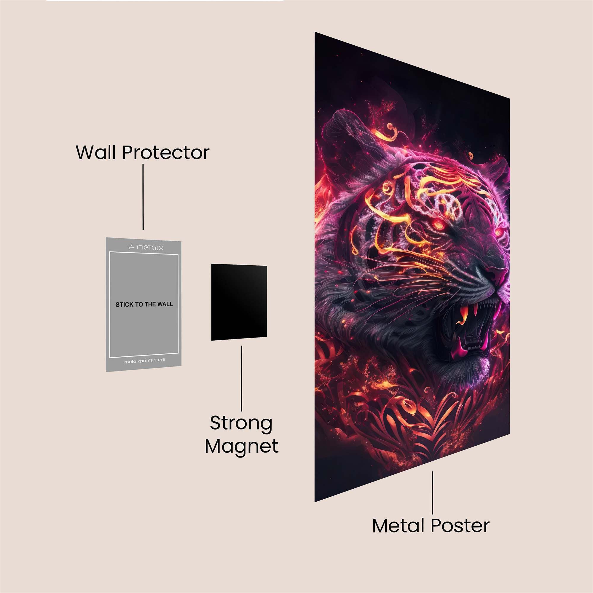 Tiger Blaze Safe Wall Magnetic / M