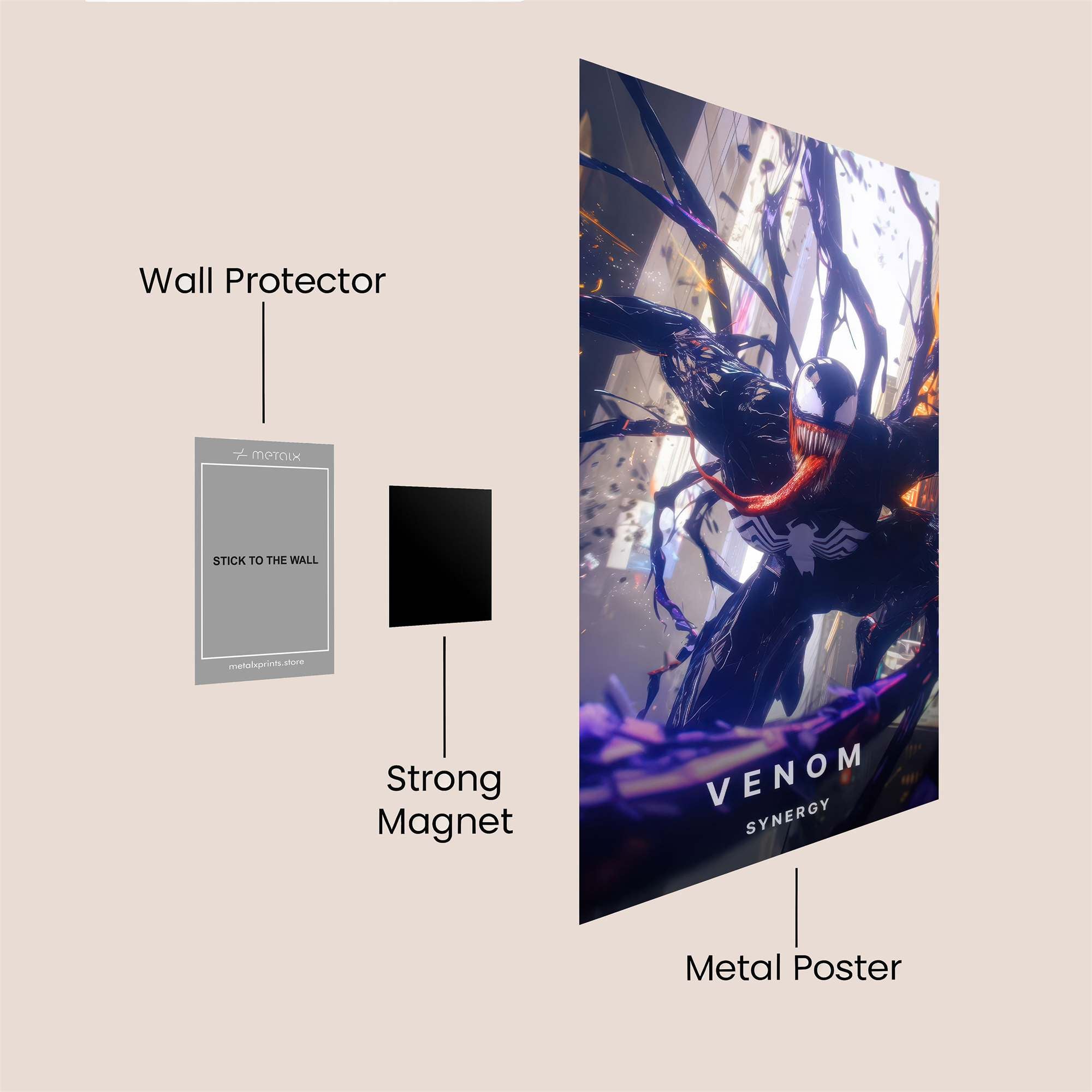 Fiery Phantom Safe Wall Magnetic / M