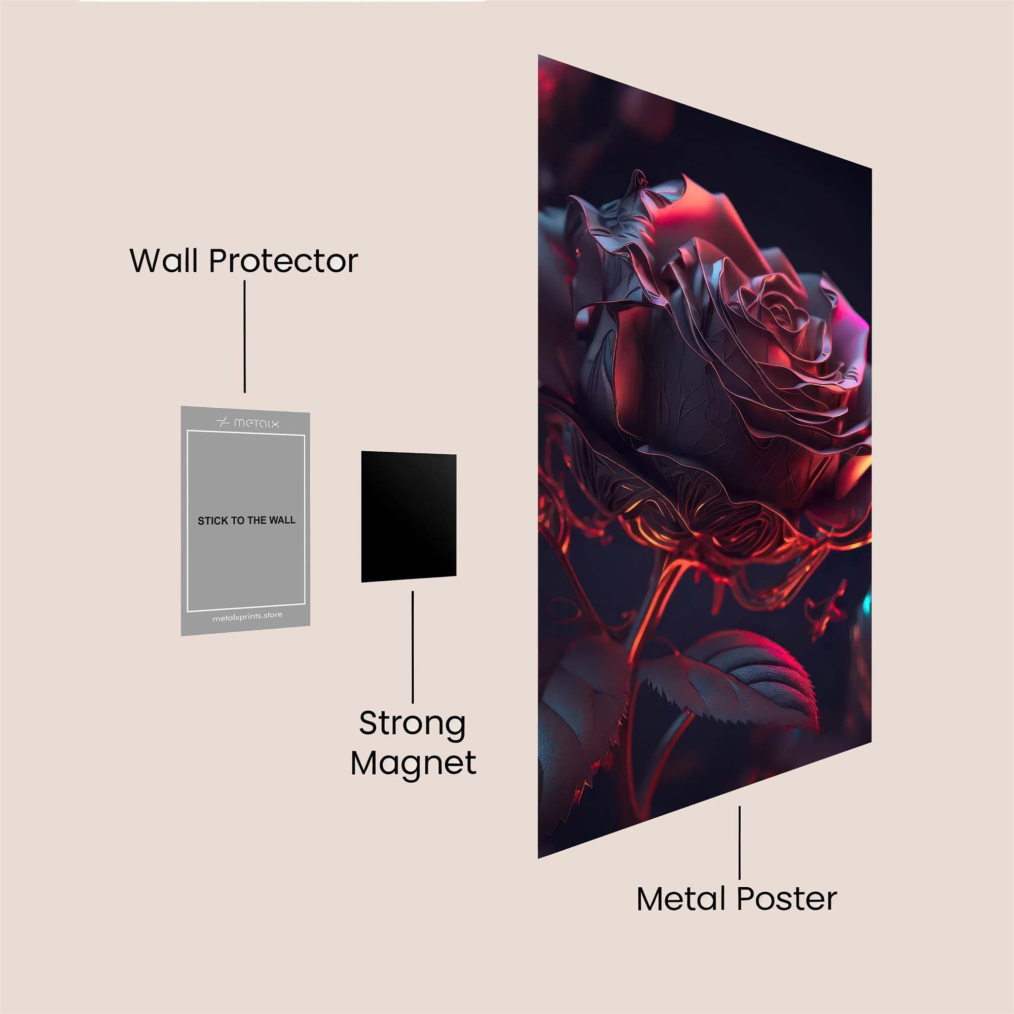 Rose Enigma Safe Wall Magnetic / M