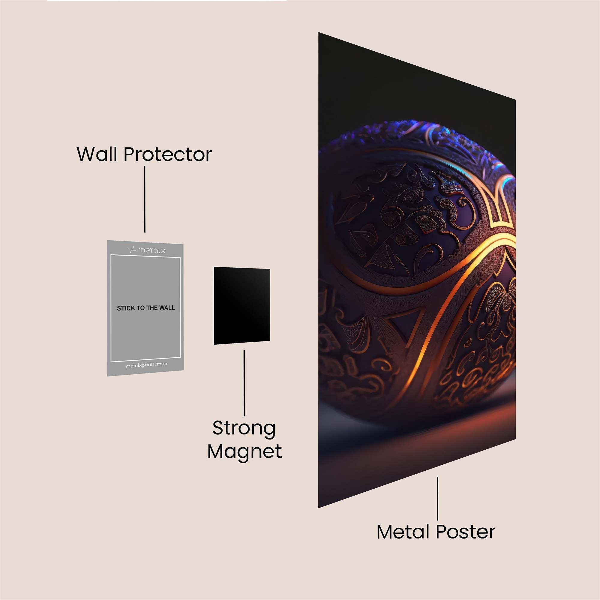 Ornate Enigma Safe Wall Magnetic / M