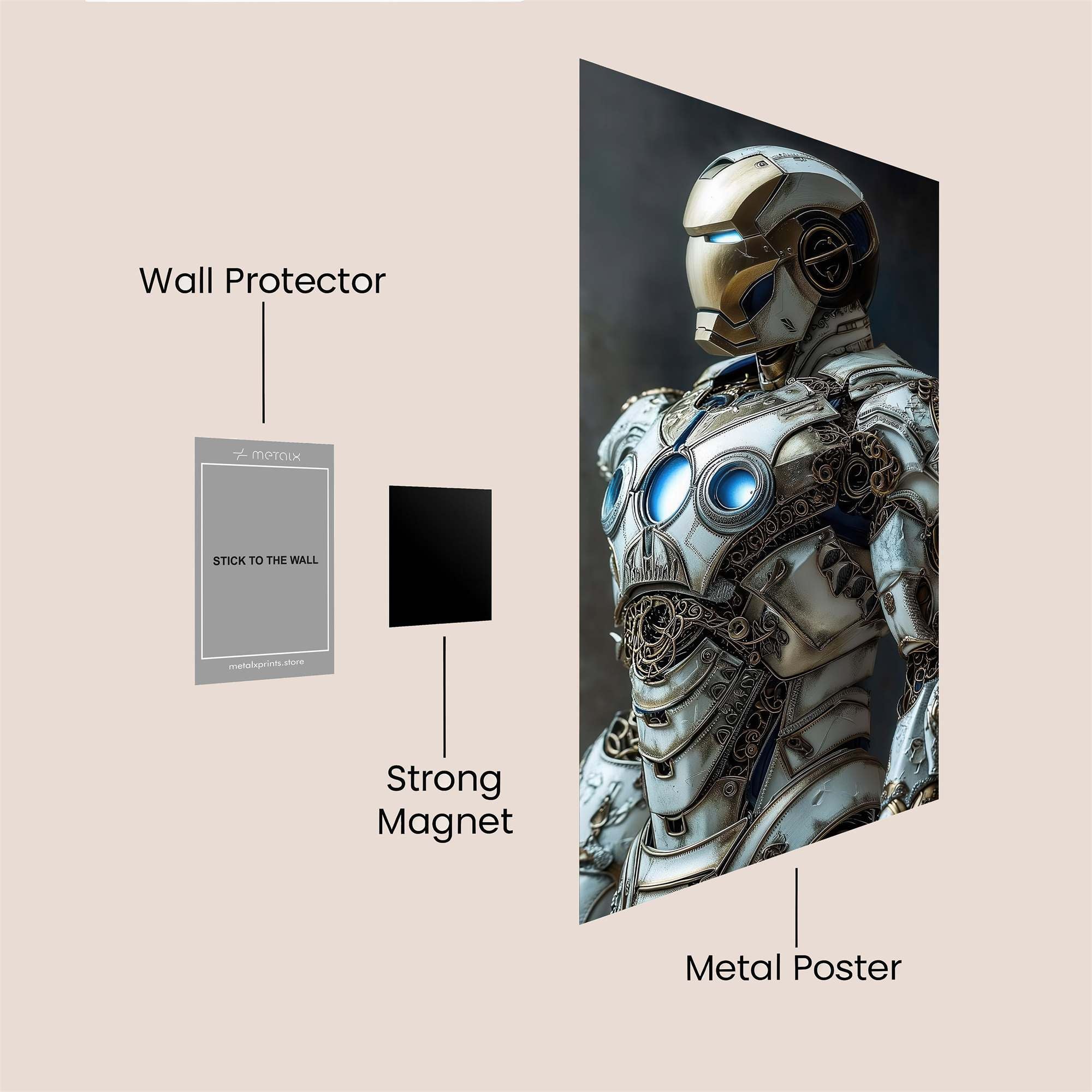 Ironheart Steampunk Safe Wall Magnetic / M