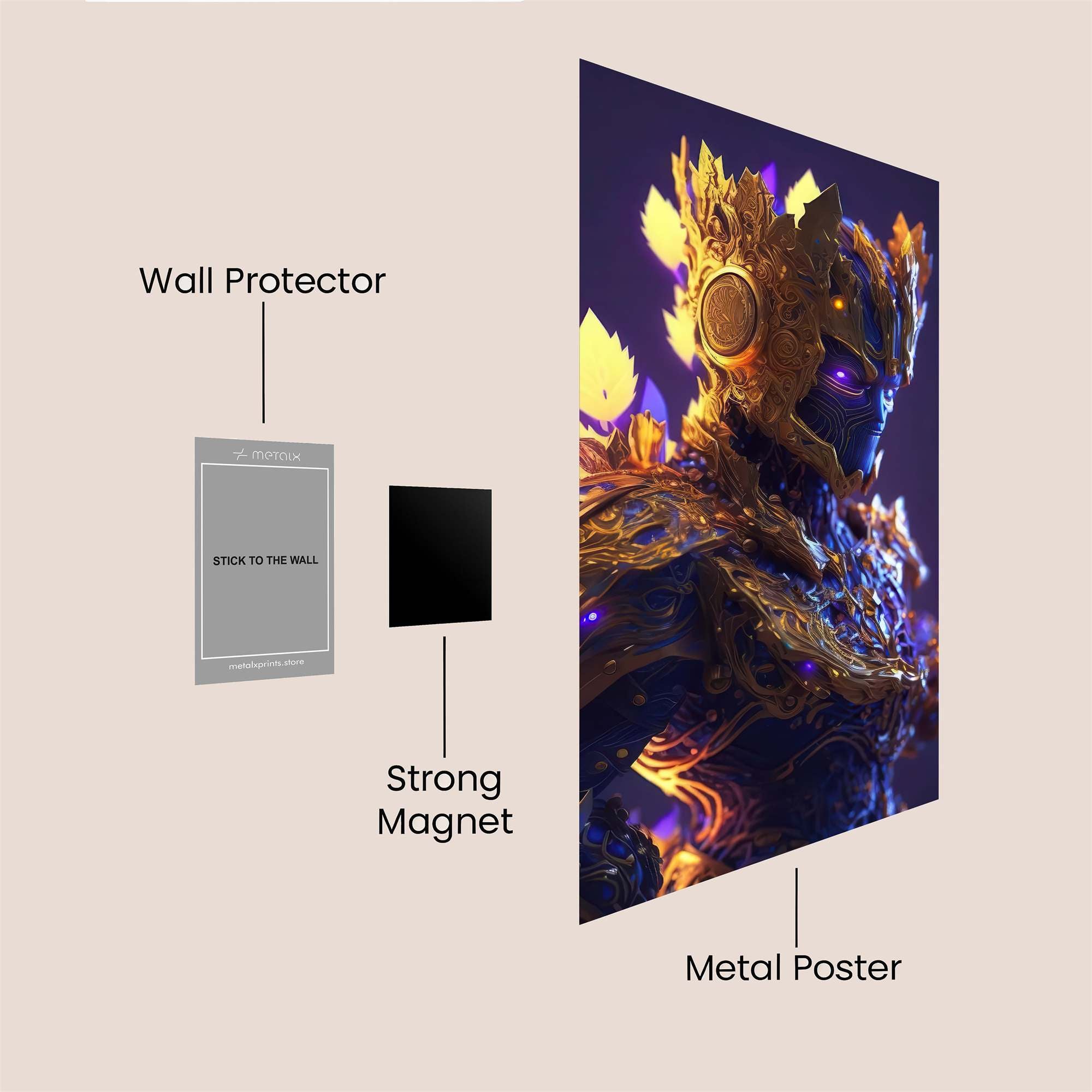 GoldenEnigma Safe Wall Magnetic / M