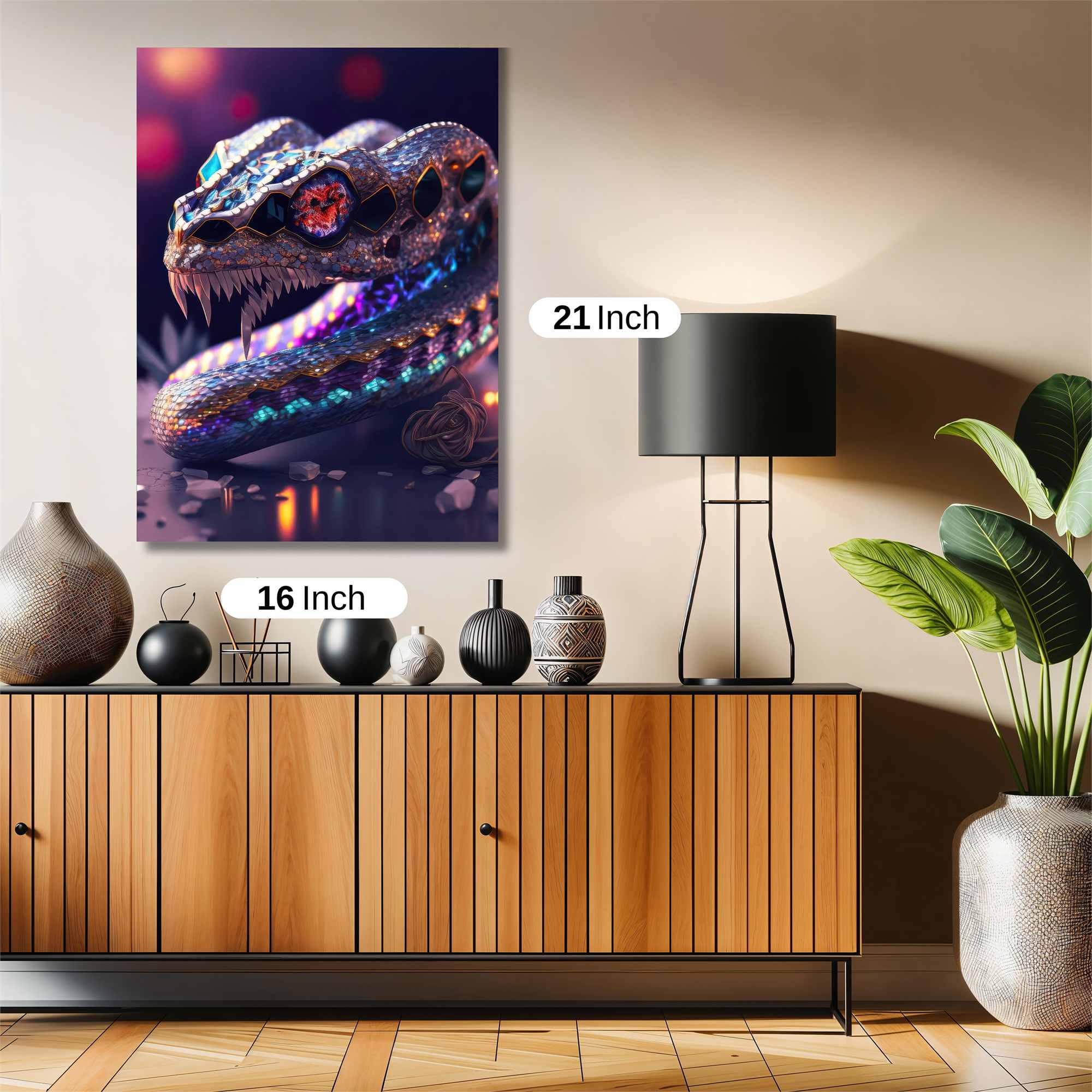 Jeweled Serpent Safe Wall Magnetic / M